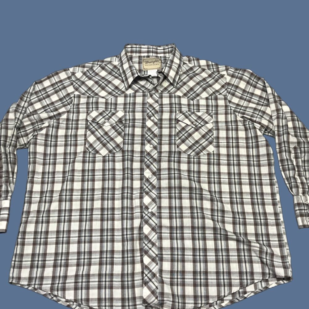 Wrangler VINTAGE Wrangler Pearl Snap Western Shirt Men 2XL Classic Brown Plaid Size US XXL / EU 58 / 5 - 1 Thumbnail