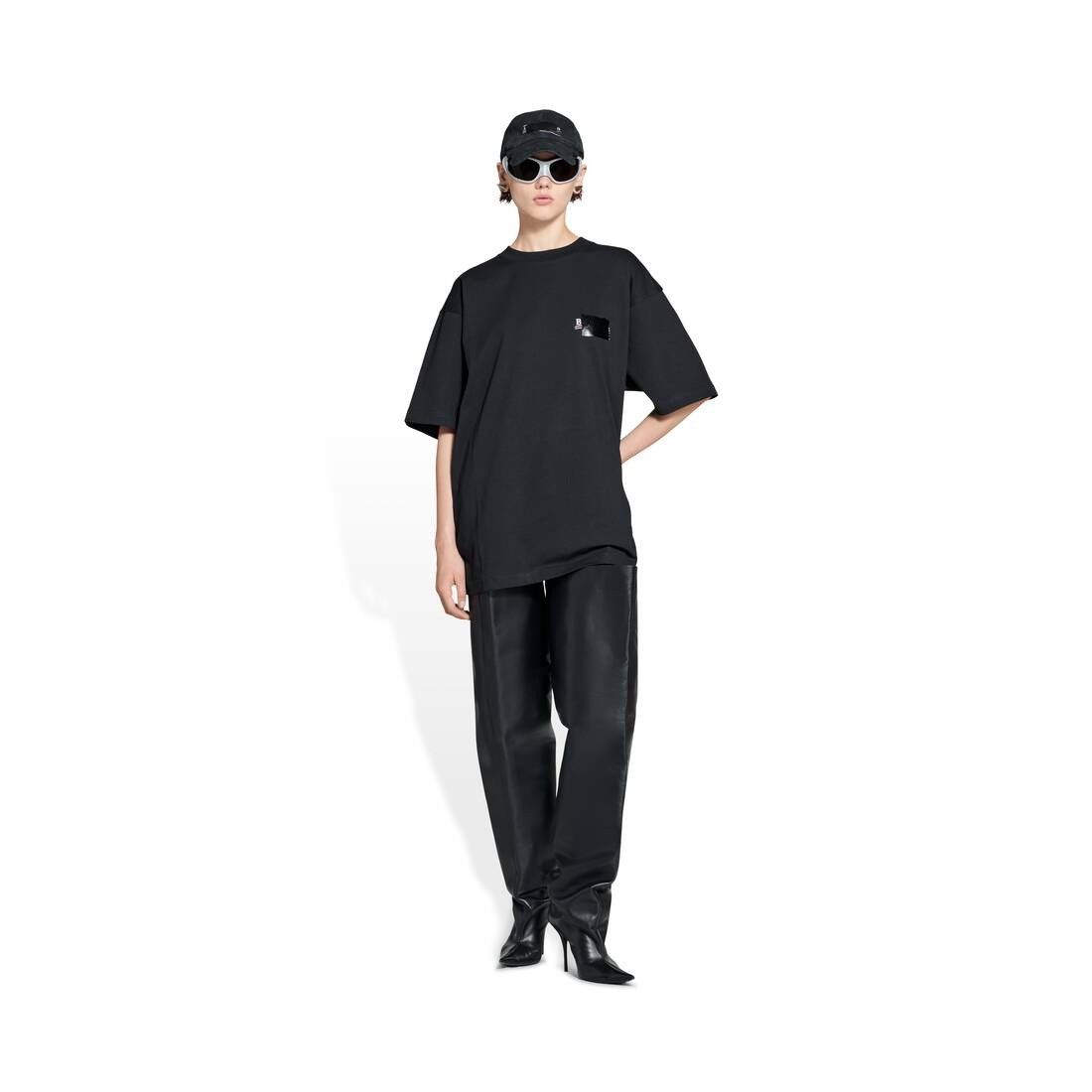 Balenciaga o1srvl11e0425 Gaffer T-Shirt Large Fit in Black Size XS / US 0-2 / IT 36-38 - 2 Thumbnail