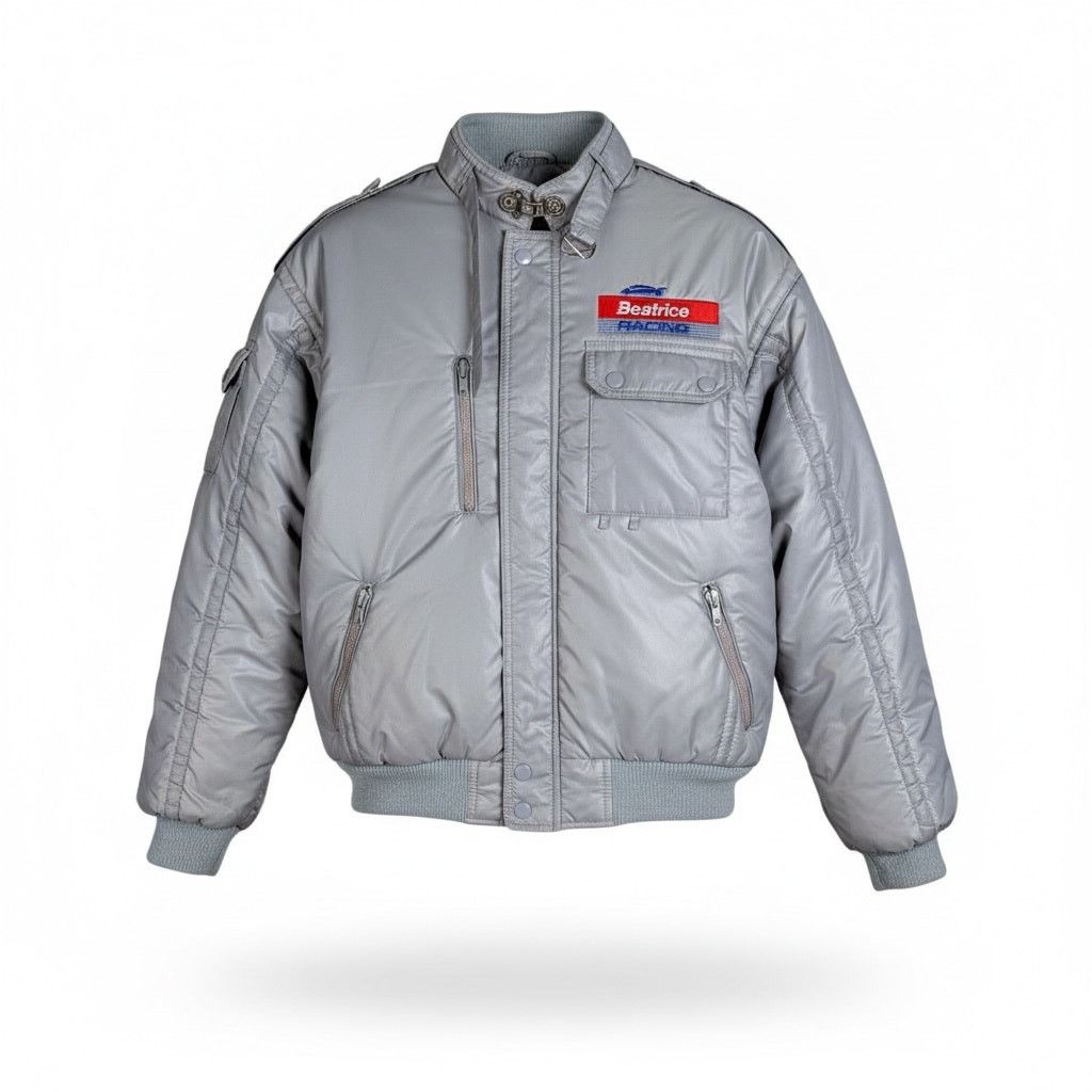 Gildan Vtg 80s Beatrice Racing Upstream Nylon Bomber Jacket - M Size US M / EU 48-50 / 2 - 1 Thumbnail