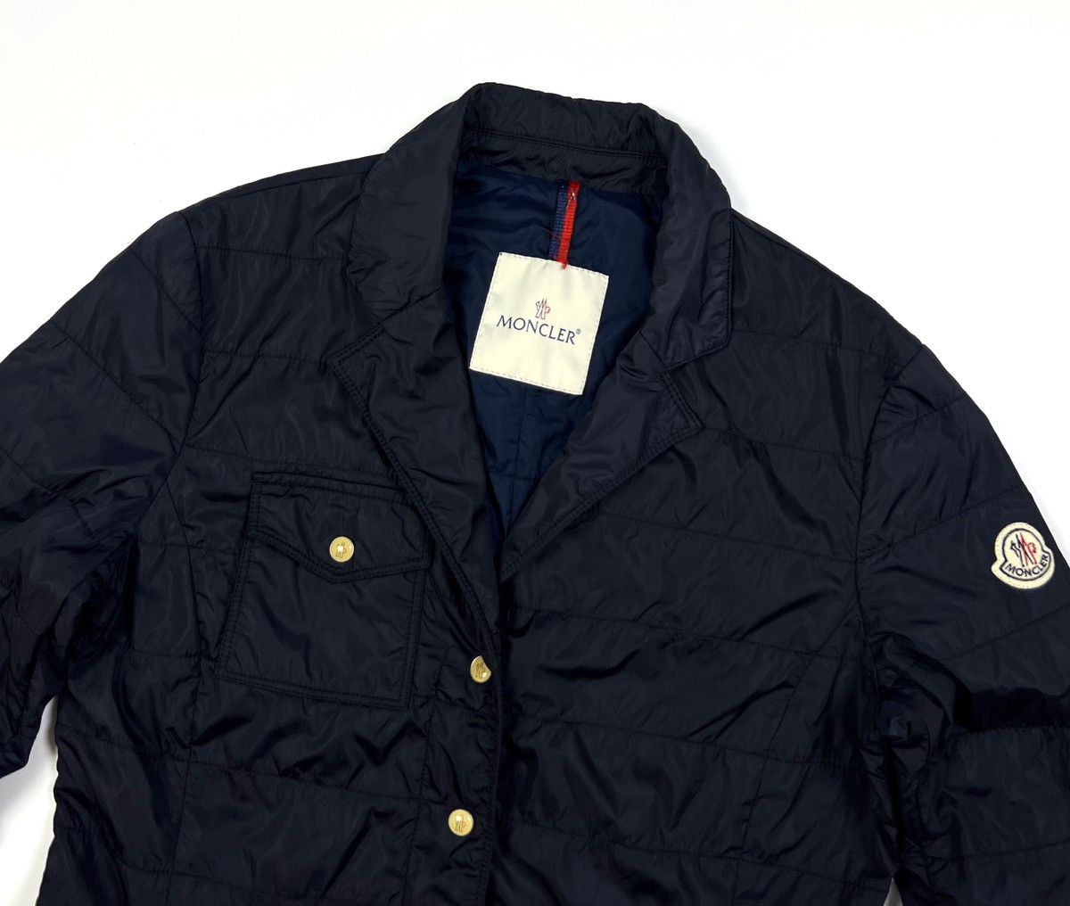 Moncler Auth Moncler Nylon Navy Blue Jacket Blazer Women’s Size S/M Size M / US 6-8 / IT 42-44 - 5 Thumbnail
