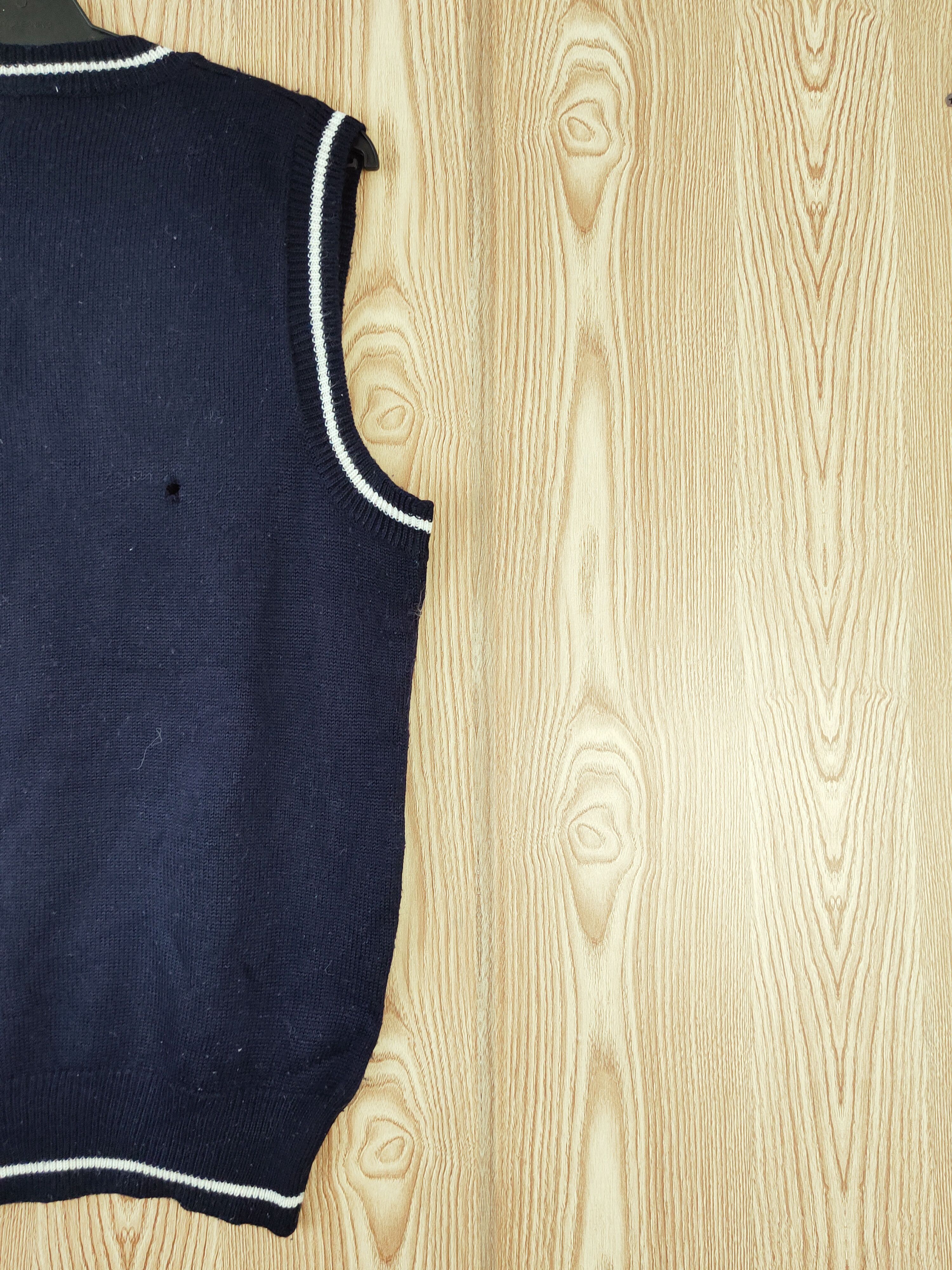 Ellesse × Homespun Knitwear × Japanese Brand Ellese Navy ripped vintage Knitwear Vests #W829 Size M / US 6-8 / IT 42-44 - 11 Thumbnail