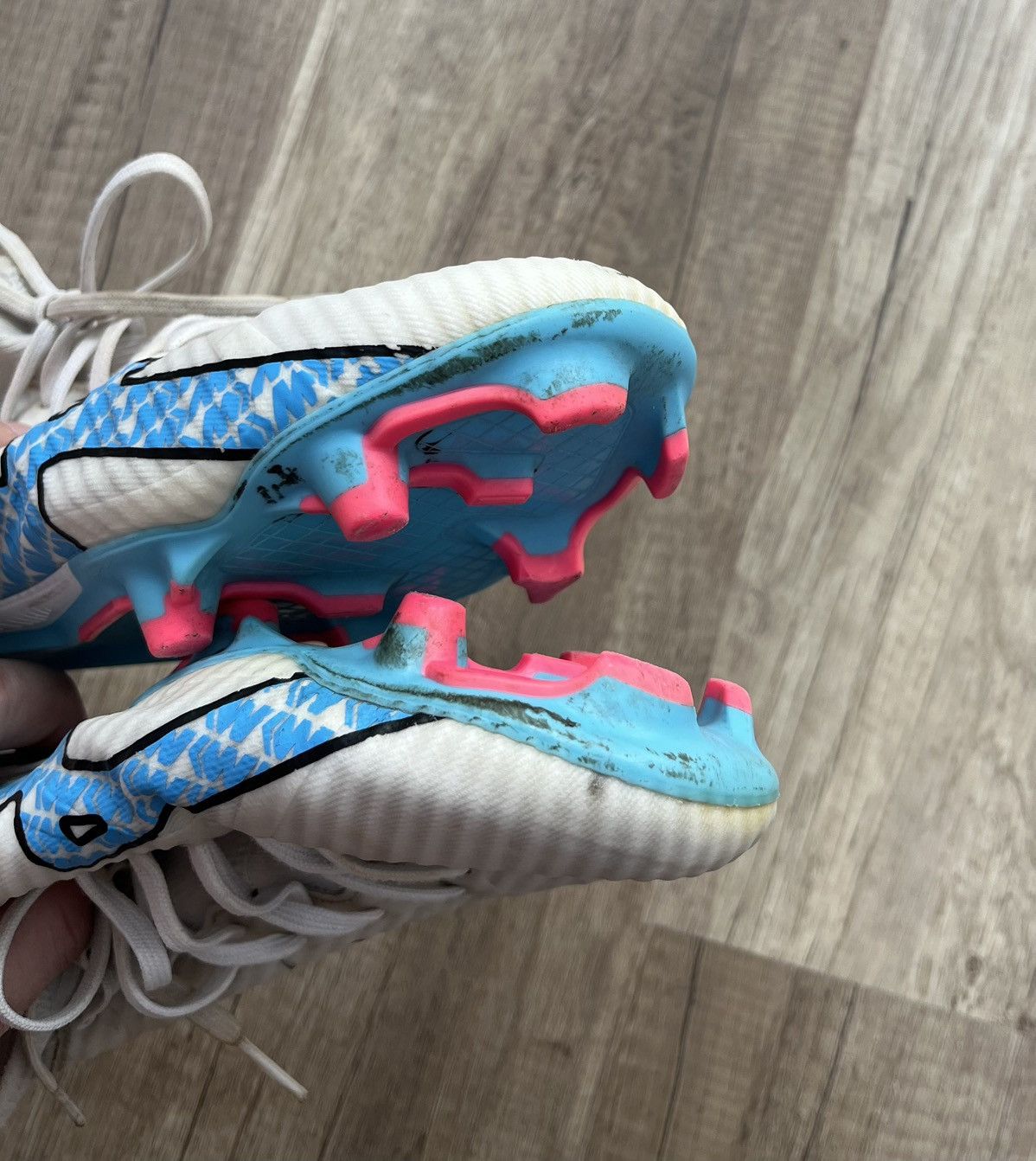 Nike Nike Mercurial Zoom Superfly 9 Elite FG White/Blue Size US 11 / EU 44 - 8 Thumbnail
