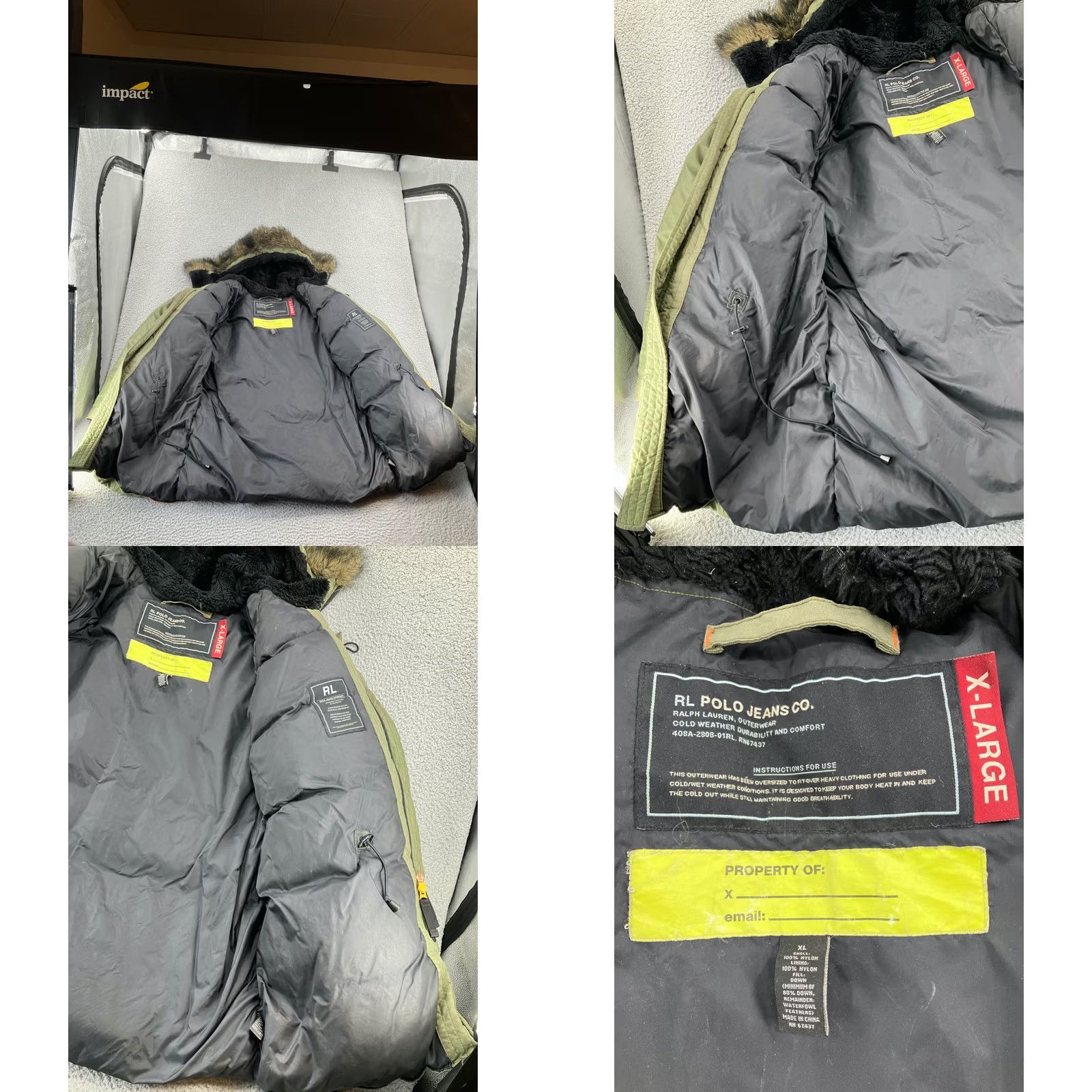 Polo Ralph Lauren VINTAGE Polo Ralph Lauren Jacket Mens XL Green RL-67 Goose Down Parka Ski Jacket Size US XL / EU 56 / 4 - 8 Thumbnail
