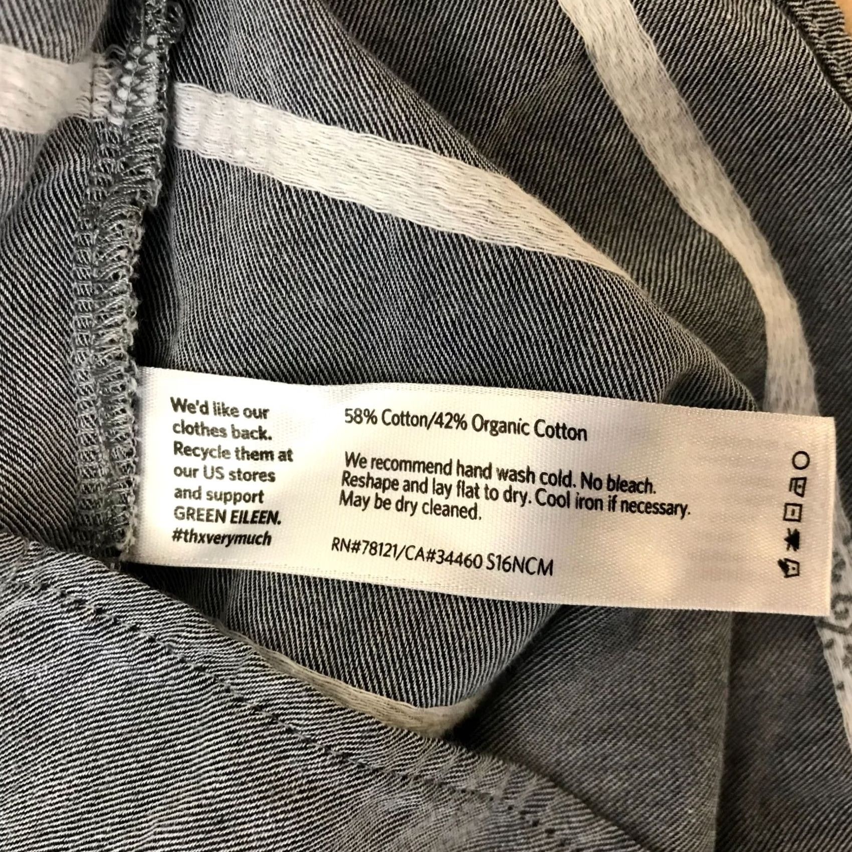 Eileen Fisher Eileen Fisher Women XS Gray SleeveLESS Round Neck Cotton Blend Top - Regular Size XS / US 0-2 / IT 36-38 - 8 Thumbnail