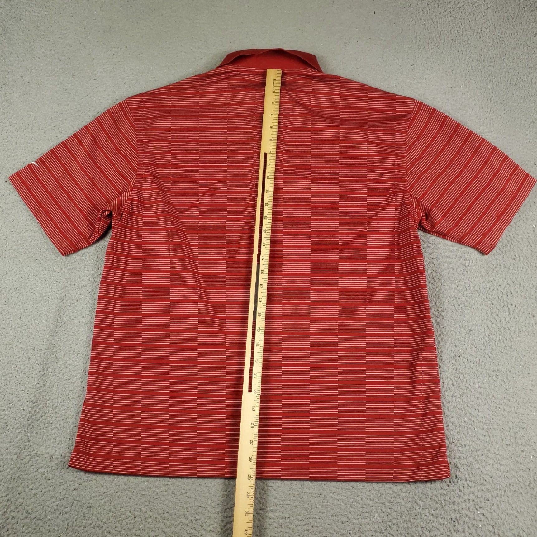 Nike Nike Polo Shirt Mens Large Red Striped Swoosh Golf Casual Short Sleeve Polo Size US L / EU 52-54 / 3 - 3 Thumbnail