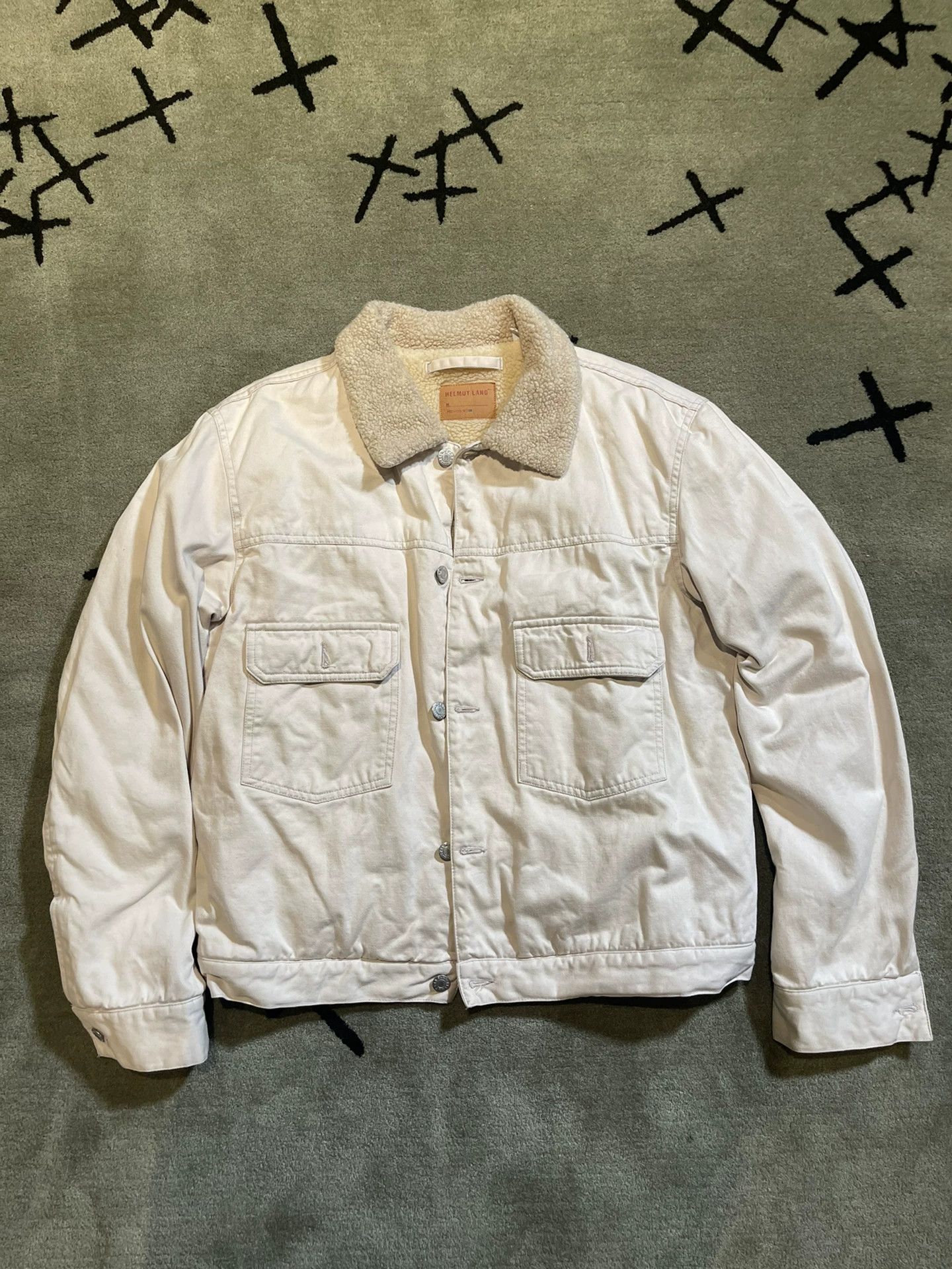 Helmut Lang helmut lang 1998 lamb wool denim jacket Size US XXL / EU 58 / 5 - 1 Thumbnail