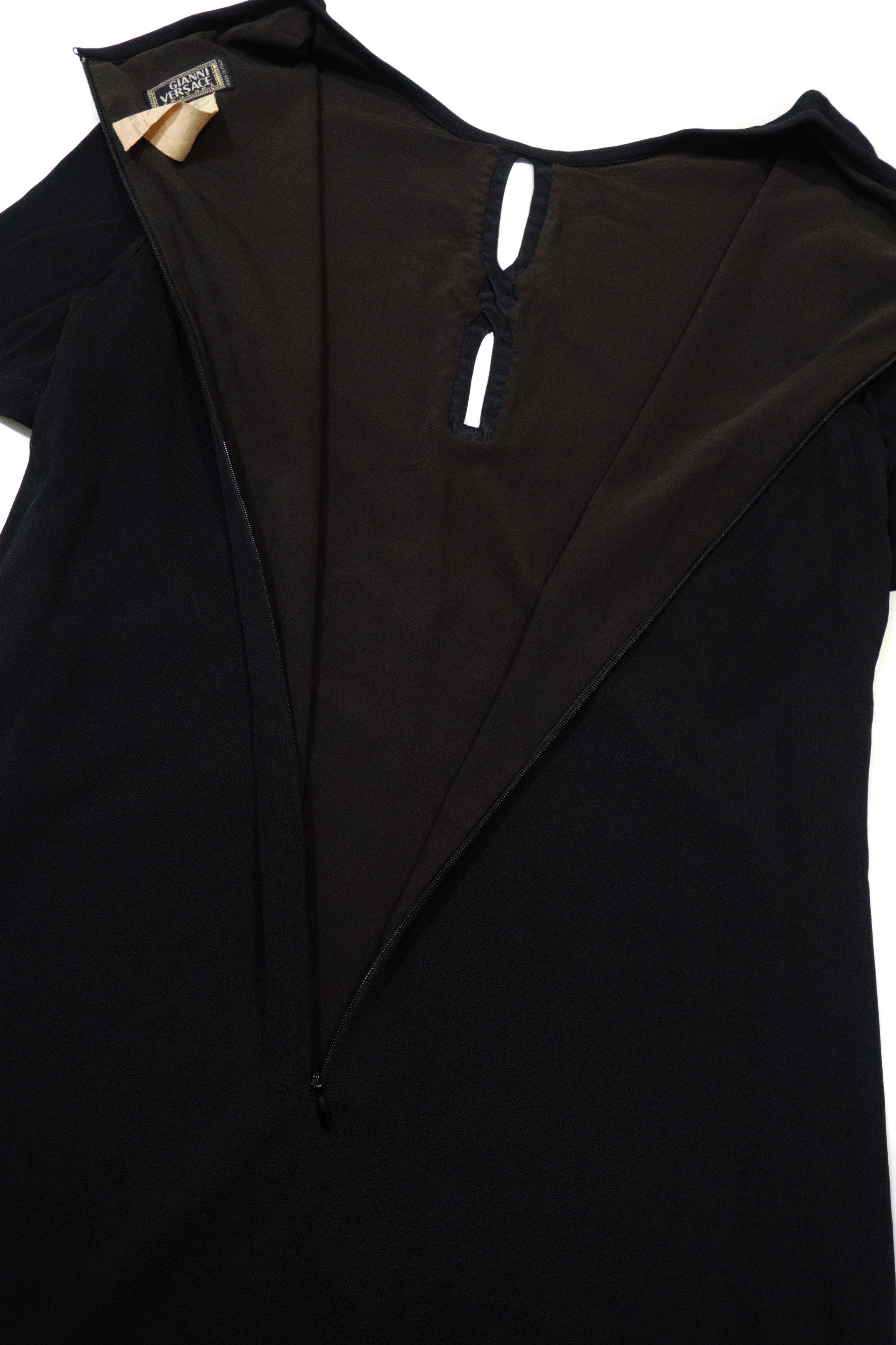 Versace Gianni Versace 90s Couture Twist Keyhole Mini Dress Vintage Size M / US 6-8 / IT 42-44 - 5 Thumbnail