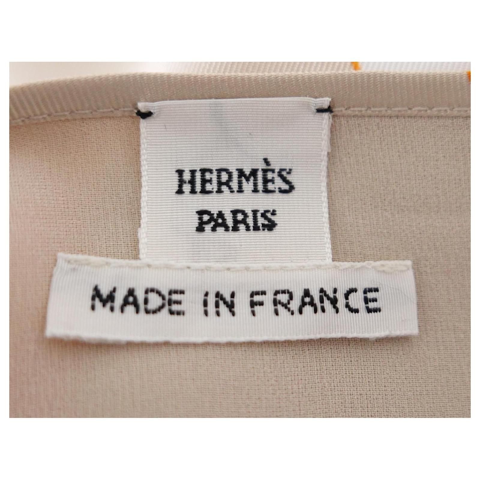 Hermes Hermes Robe A Bretelles Silk Dress Beige/Palomi Orange Size XS / US 0-2 / IT 36-38 - 7 Thumbnail
