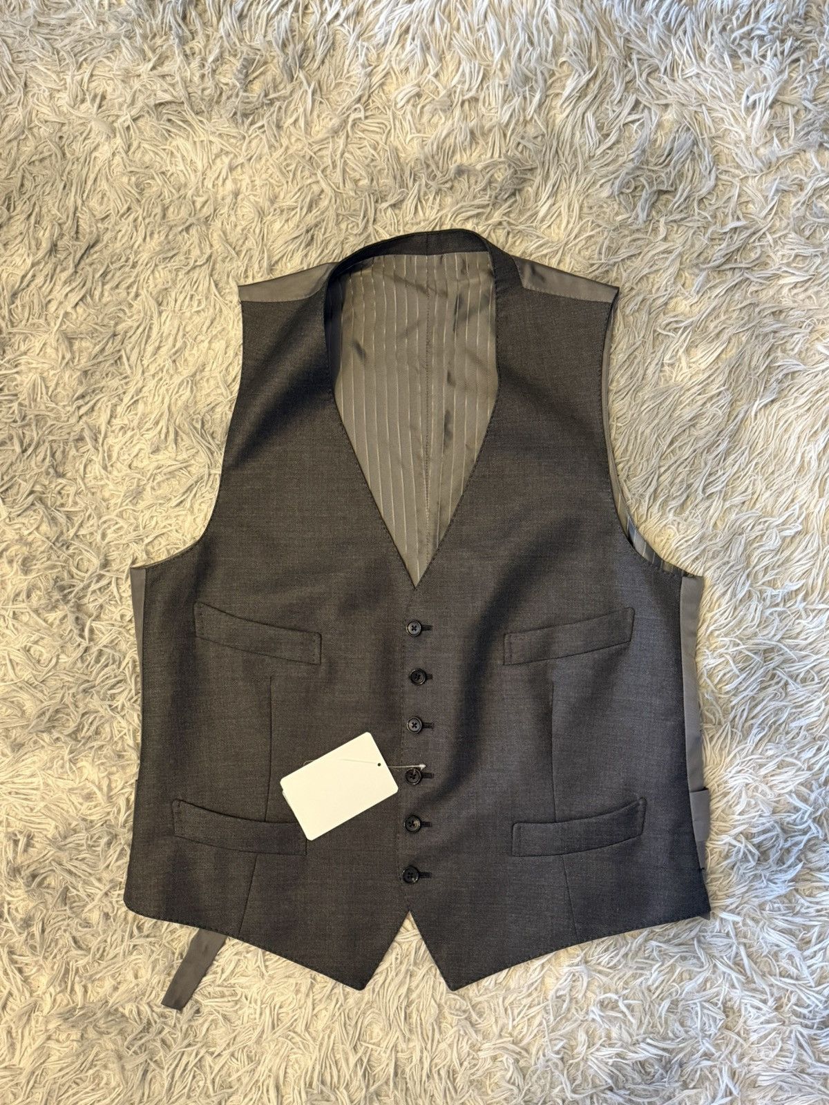 Tom Ford grey wool suit vest Size 52R - 2 Thumbnail