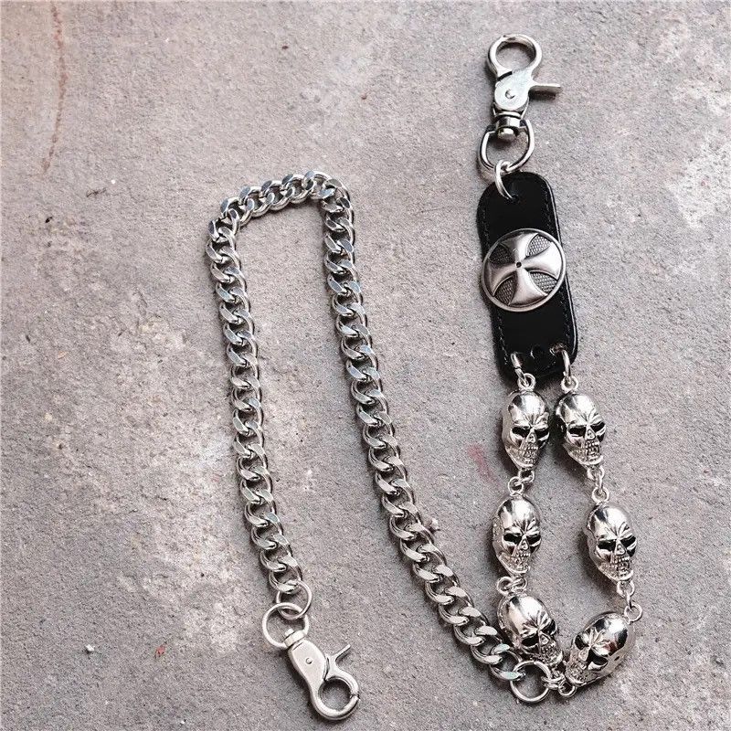 Other Motorcyle KeyChain Jean Biker Wallet Belts Chain Skull Charm Size ONE SIZE - 5 Thumbnail