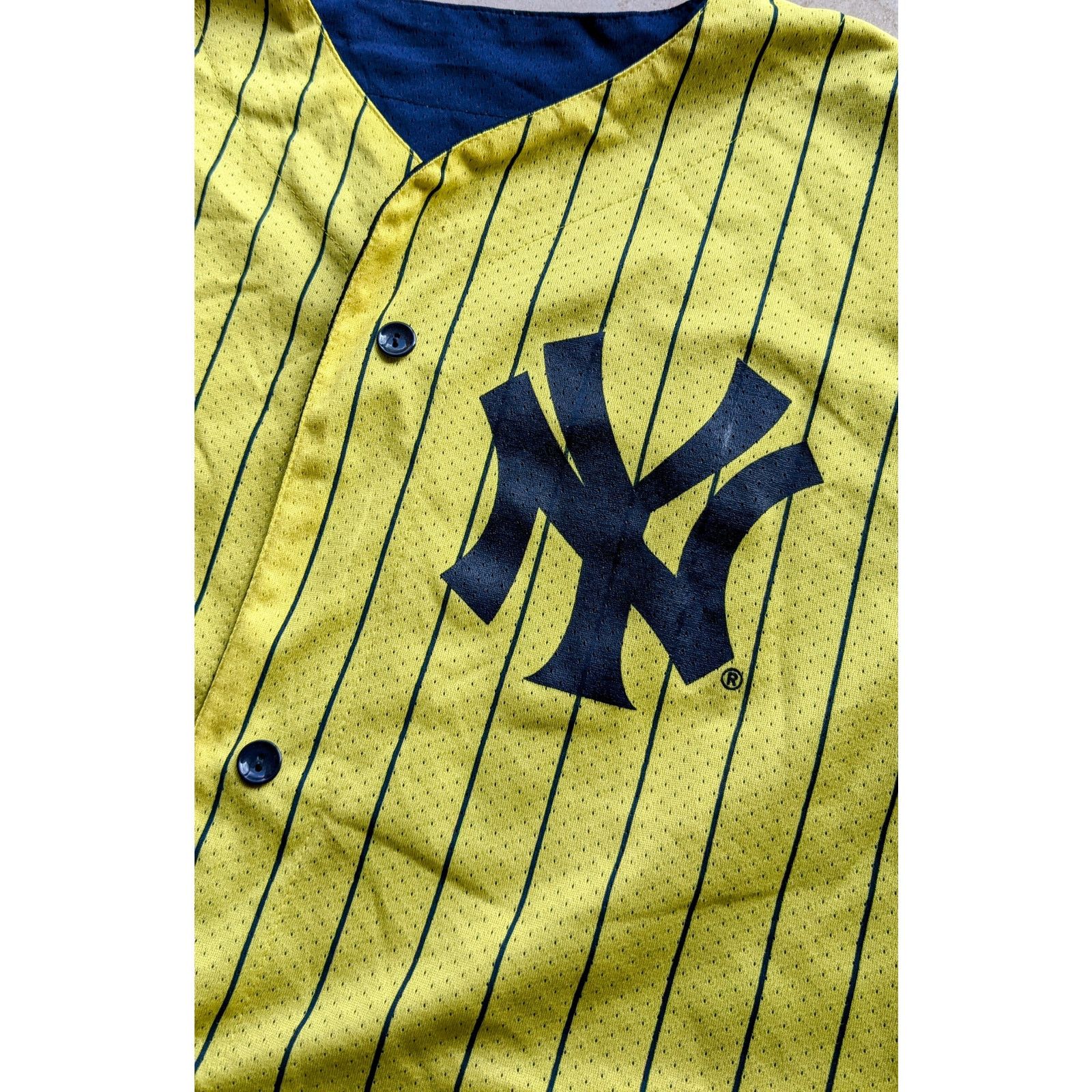 MLB × Majestic NY Yankees DOUBLE Color jersey M mustard navy MLB vtg Size US M / EU 48-50 / 2 - 7 Thumbnail