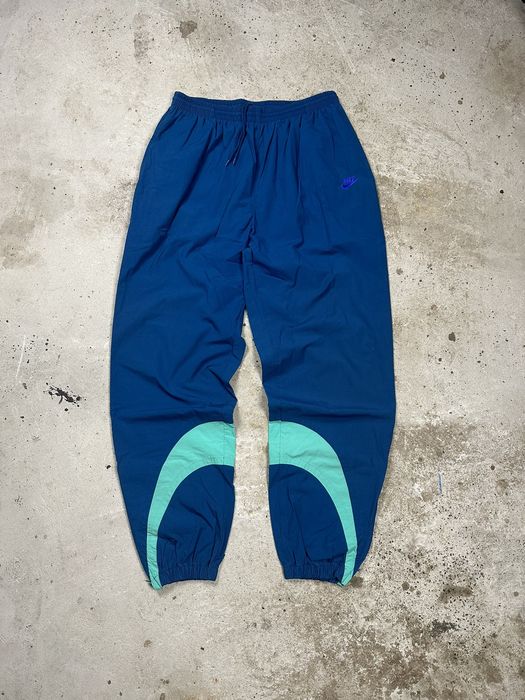 Nike Vintage 90s nike blue track pants