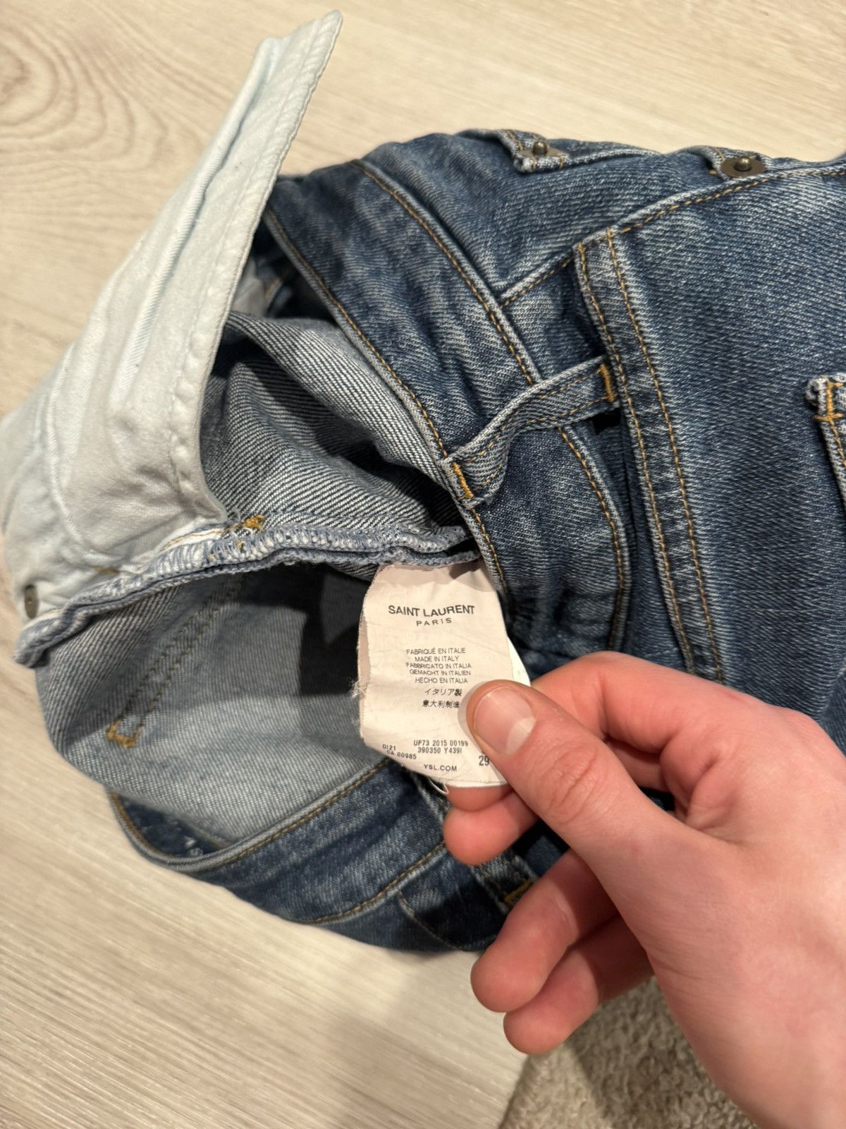 Saint Laurent Paris s/s 2015 blue skinny jeans!! Size US 28 / EU 44 - 7 Thumbnail