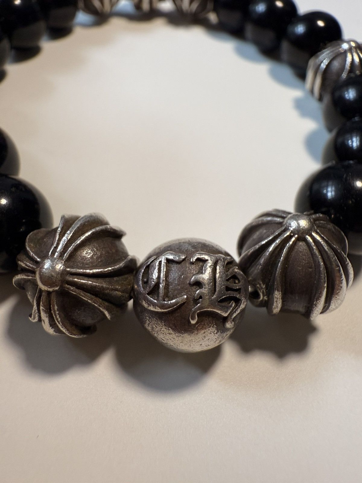 Chrome Hearts Chrome hearts onyx 10mm beads bracelet Size ONE SIZE - 3 Thumbnail