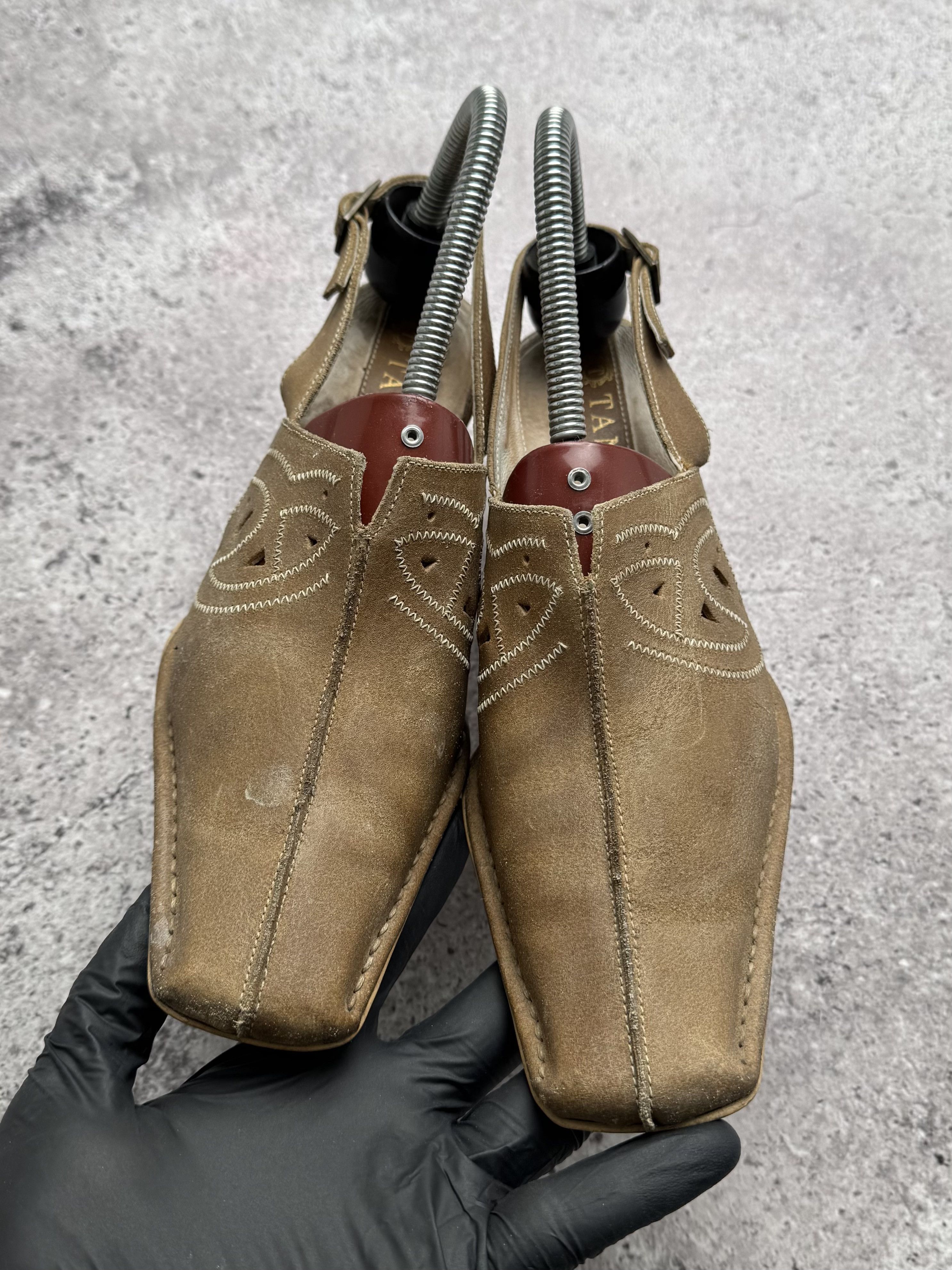 Vintage Vintage Faded Leather Mules C2(V499)(E8) Size US 8 / IT 38 - 7 Thumbnail