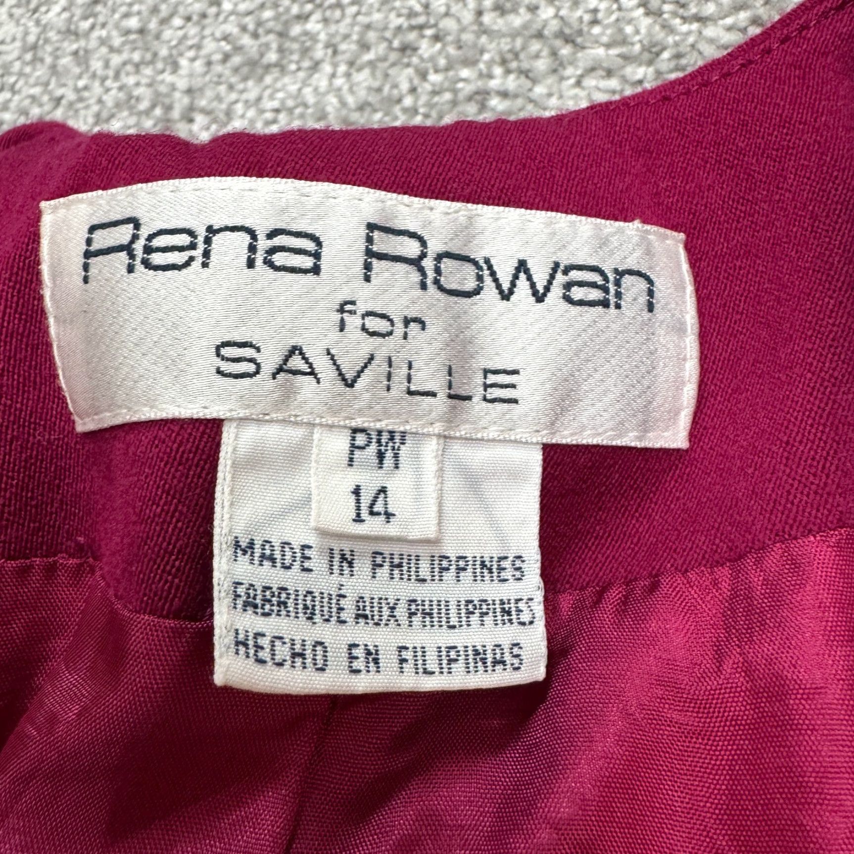 Vintage VINTAGE Rena Rowan Wool Blazer 90s Womens 14P Magenta Pink Classic Workwear Size XL / US 12-14 / IT 48-50 - 7 Thumbnail