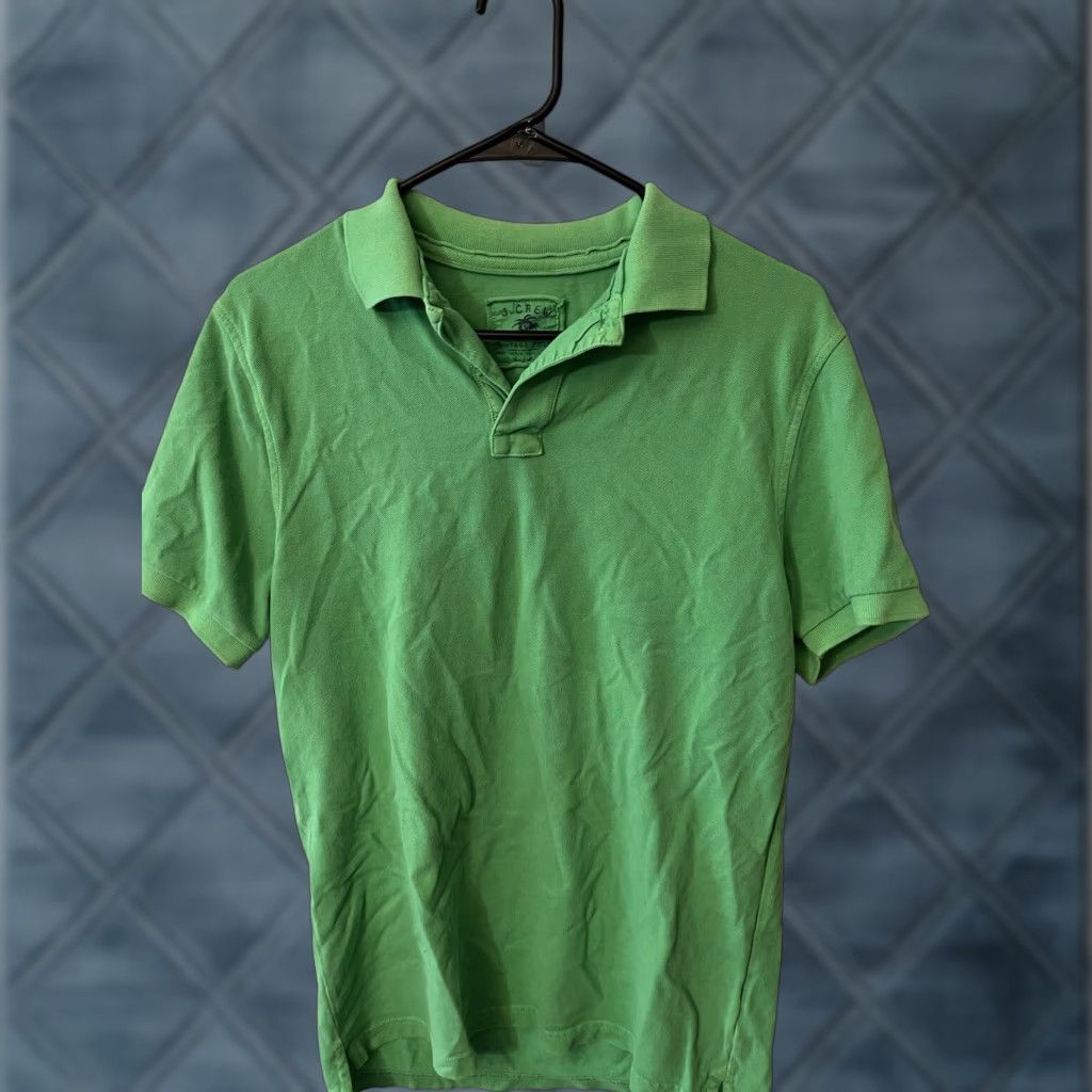 J.Crew VINTAGE J.CREW Polo Shirt Men's Medium Green Solid Classic Preppy 80s 90s Size US M / EU 48-50 / 2 - 1 Thumbnail