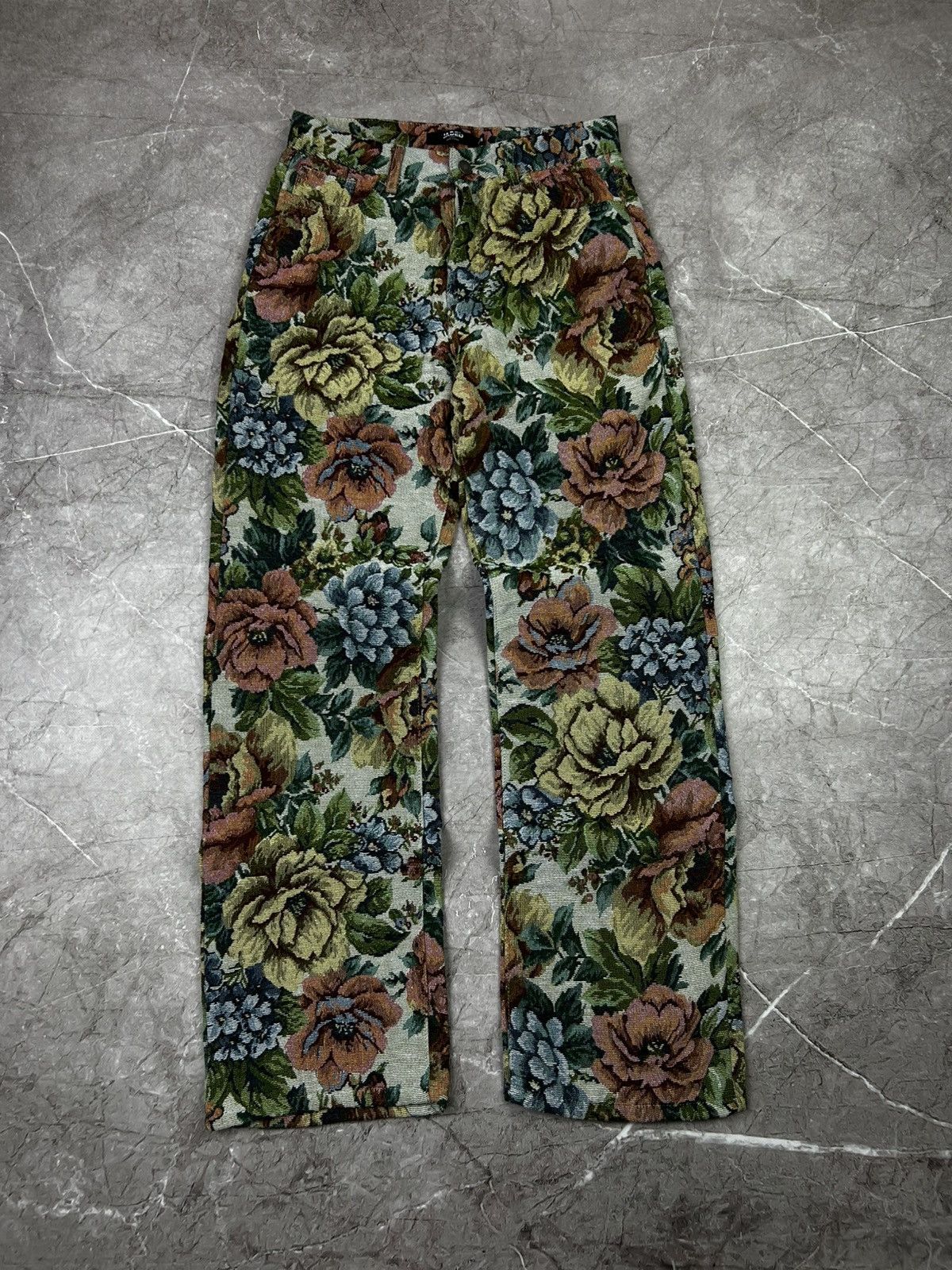 Jaded London × Vintage Jaded London Floral Boyfriend Pants Wide Leg Woven y2k Size 28" / US 6 / IT 42 - 1 Thumbnail