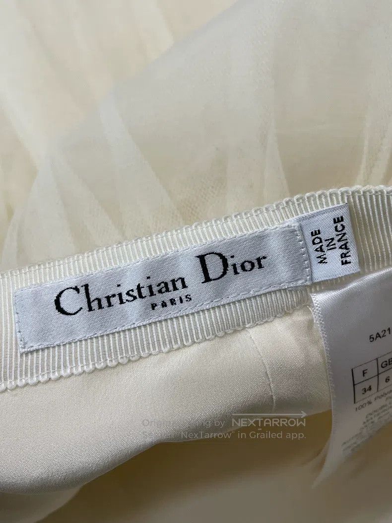 Dior Dior White mesh skirt Size 42" / US 20 - 3 Thumbnail