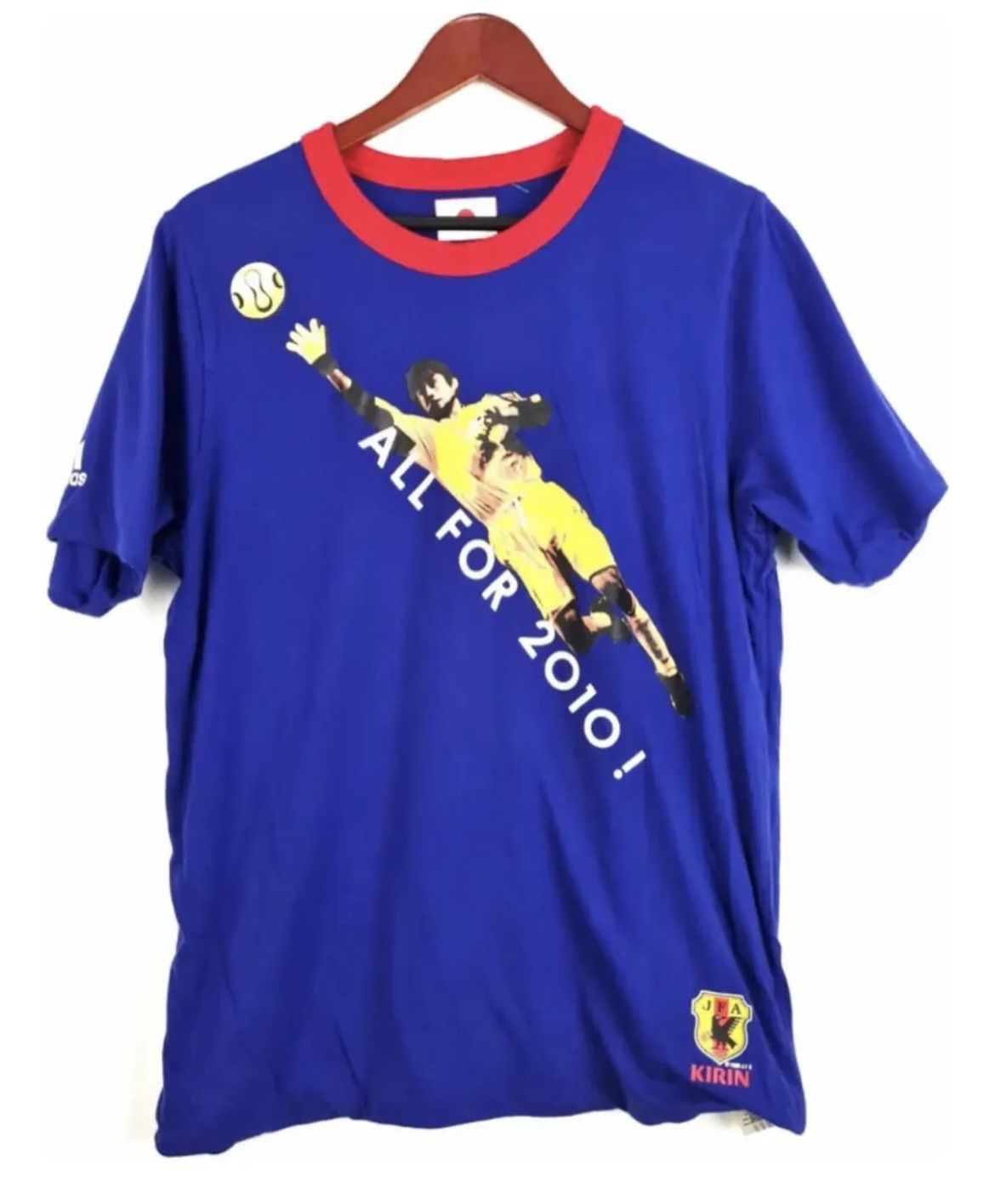 Adidas Vintage 2000s Japan soccer t shirt official doble sided L Size US L / EU 52-54 / 3 - 2 Thumbnail