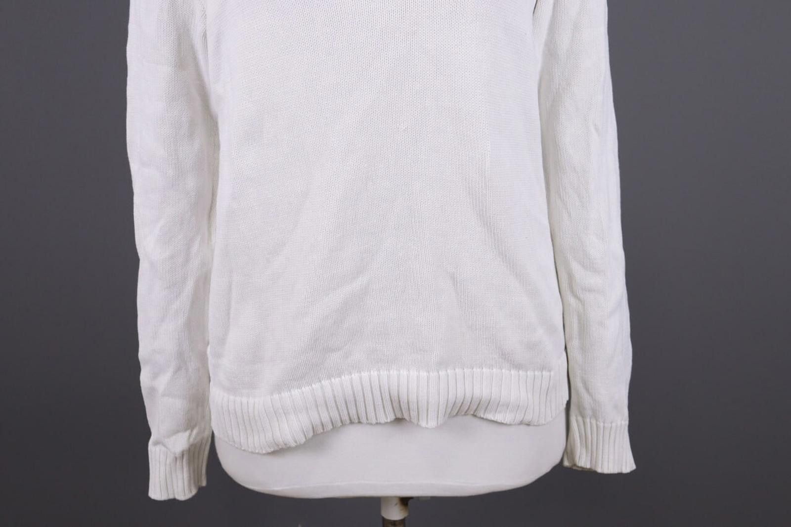 Ralph Lauren Sport Ralph Lauren Sport White V-Neck Knit Sweater Size XL Size XL / US 12-14 / IT 48-50 - 3 Thumbnail