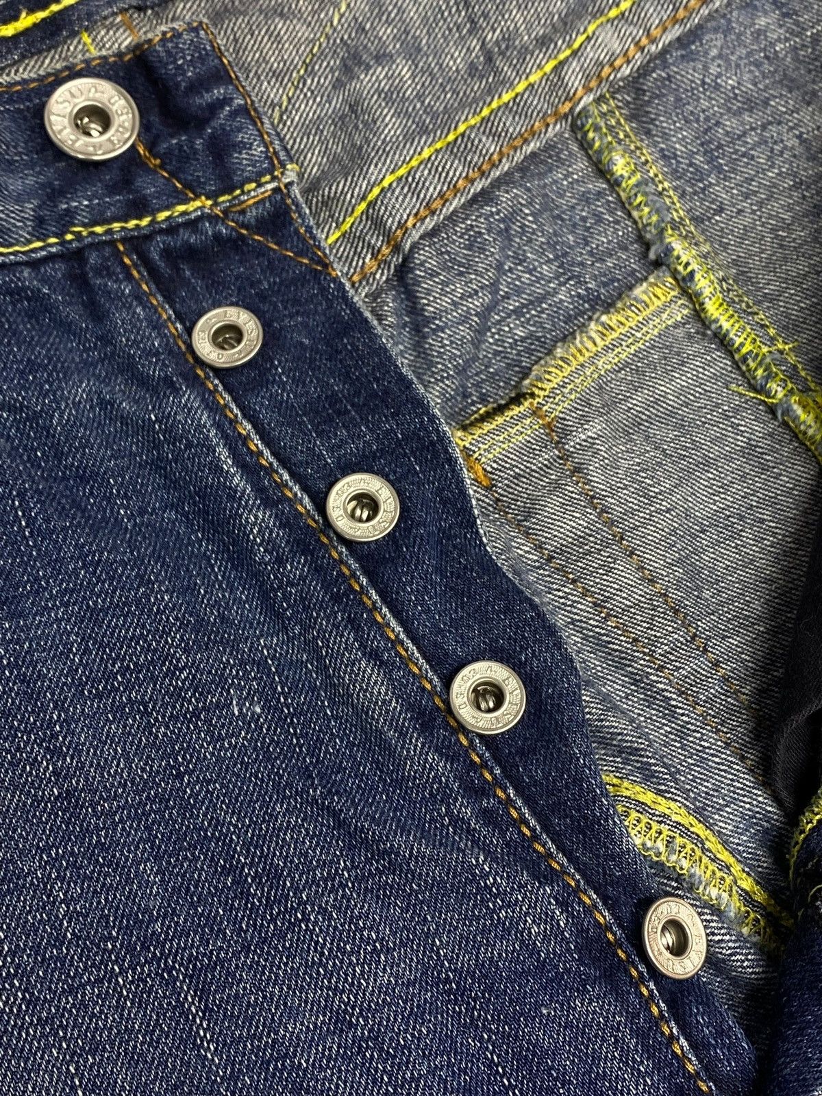 Evisu Vintage Evisu Patchwork Y2k Japanese Blue Washed Denim Jeans Size US 29 - 21 Thumbnail
