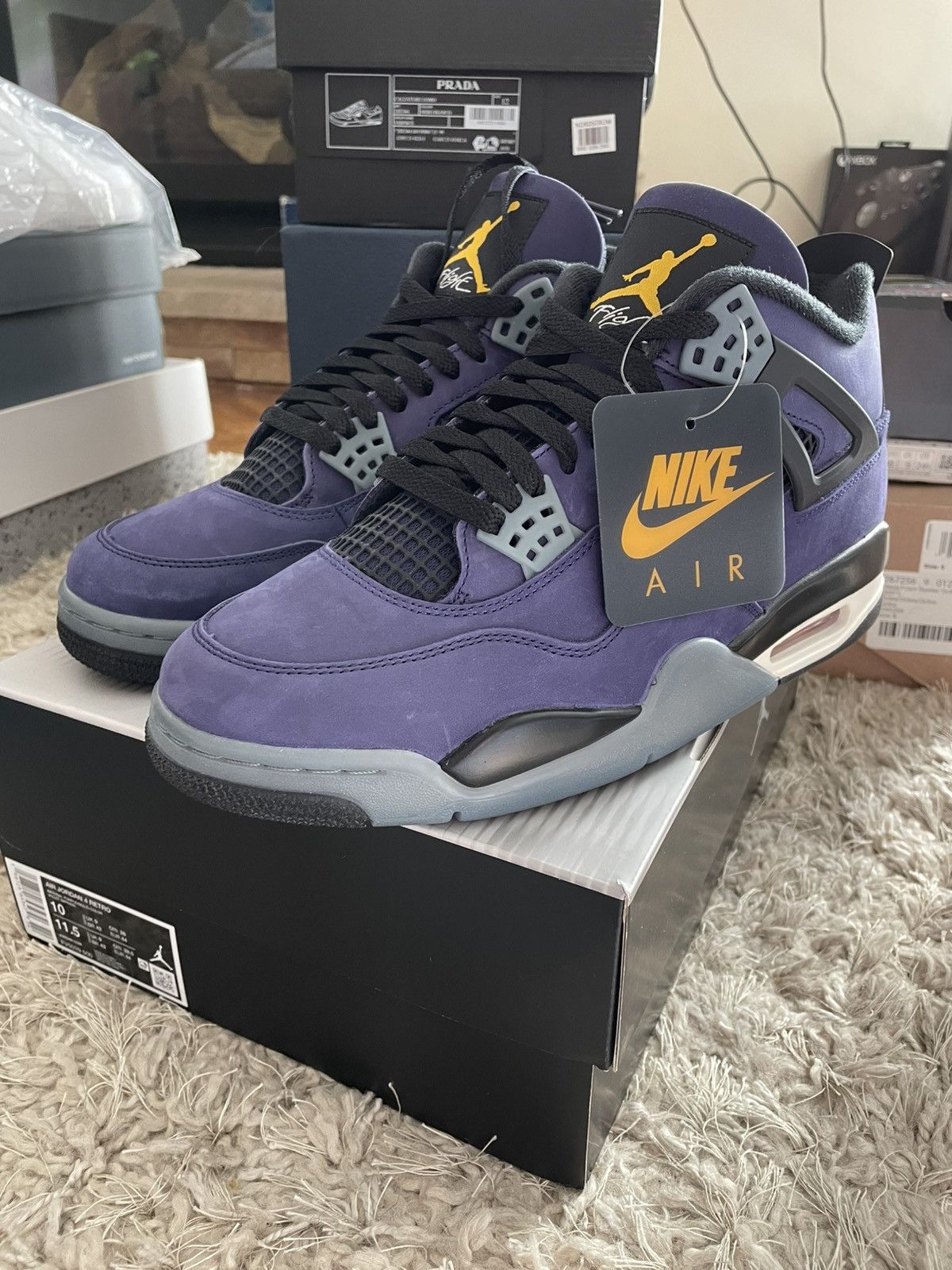 Jordan Brand Jordan 4 Lakers Size US 10 / EU 43 - 1 Thumbnail
