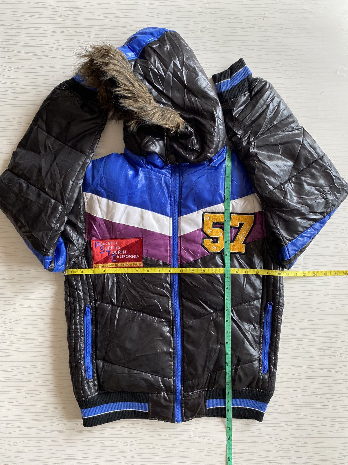 If Six Was Nine × Japanese Brand × Le Grande Bleu (L.G.B.) NYLAUS FAUX FUR HOODIE PUFFER JACKET Size US L / EU 52-54 / 3 - 24 Thumbnail