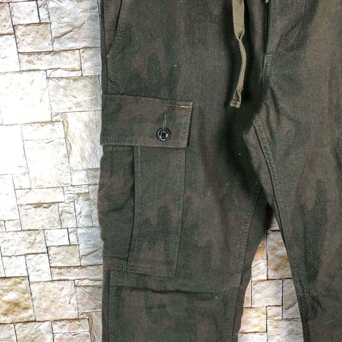 Japanese Brand Back Number Green Cargo Multipocket Pants #A594 Size US 30 / EU 46 - 9 Thumbnail