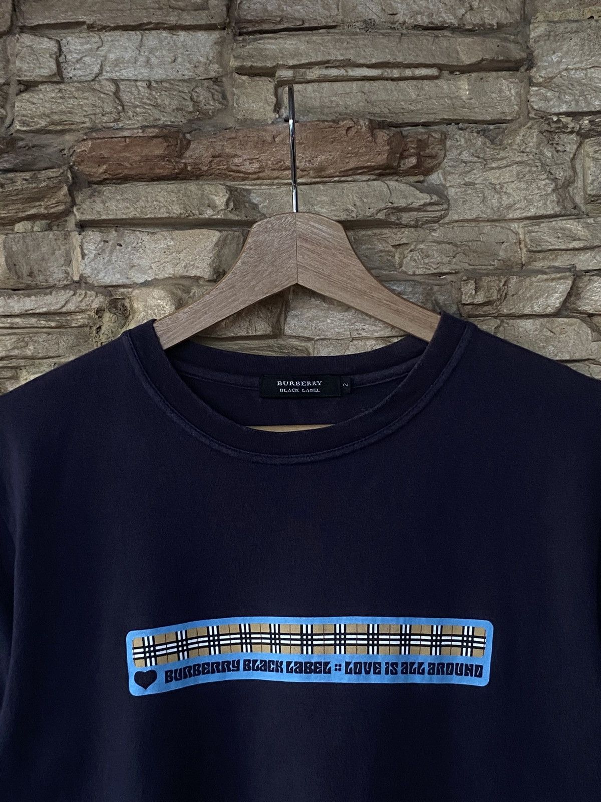 Burberry Vintage Burberry Black Label Box Logo Tshirt Size US S / EU 44-46 / 1 - 2 Thumbnail
