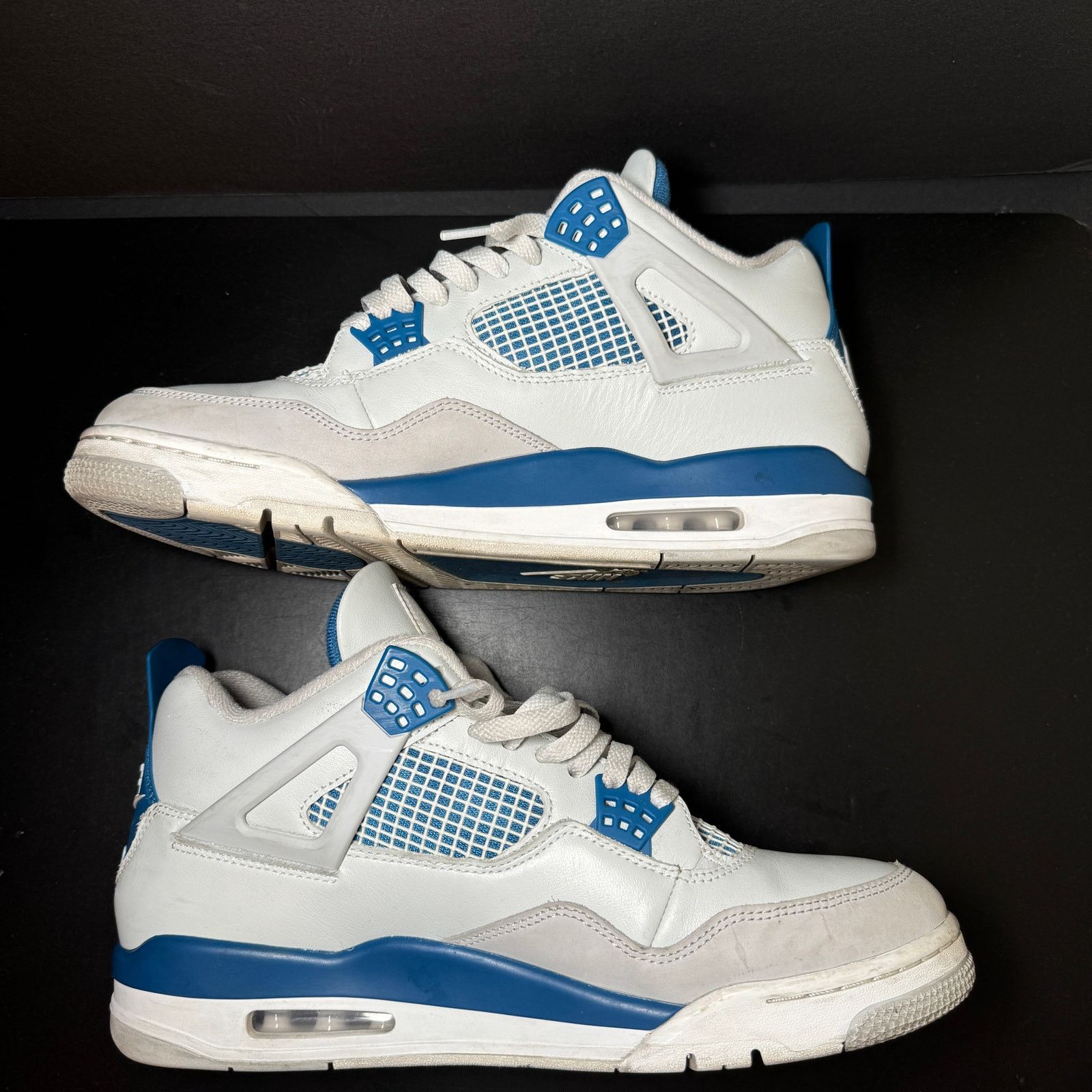 Jordan Brand × Nike Size 12.5 Air Jordan 4 Retro Military Blue 2024 Men's Shoes Size US 12.5 / EU 45-46 - 3 Thumbnail