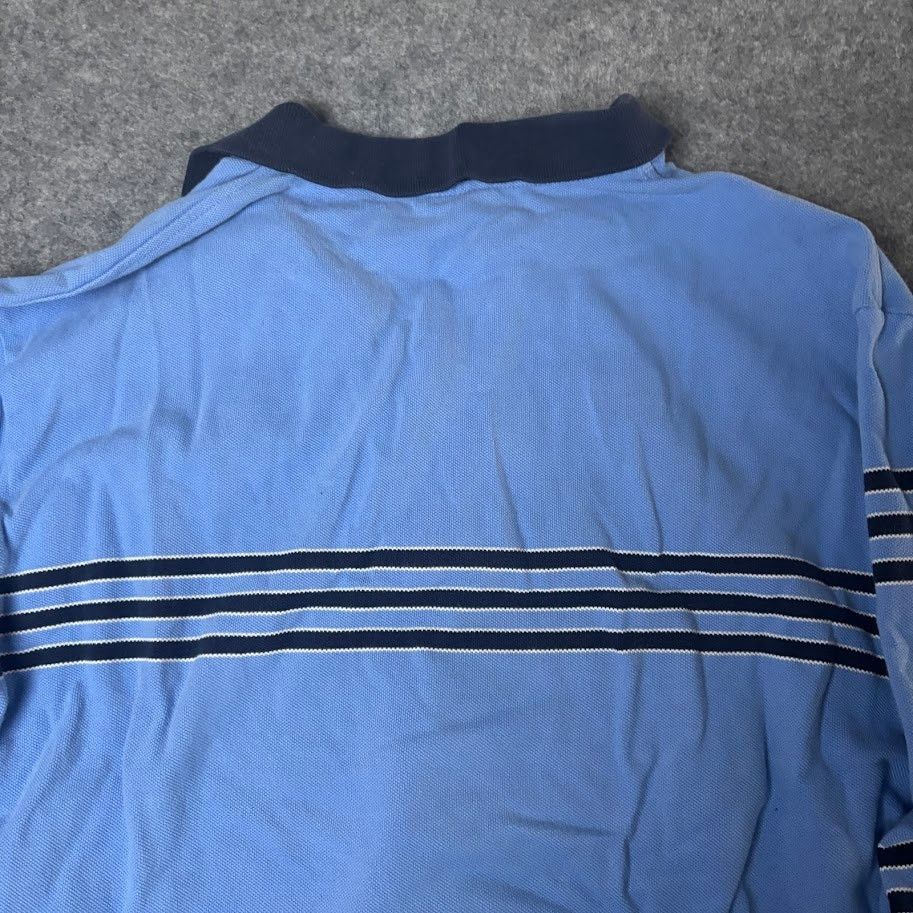 Lacoste Lacoste Blue Stripe Long Sleeve Croc Logo Polo Shirt Mens 7 Size US XXL / EU 58 / 5 - 7 Thumbnail
