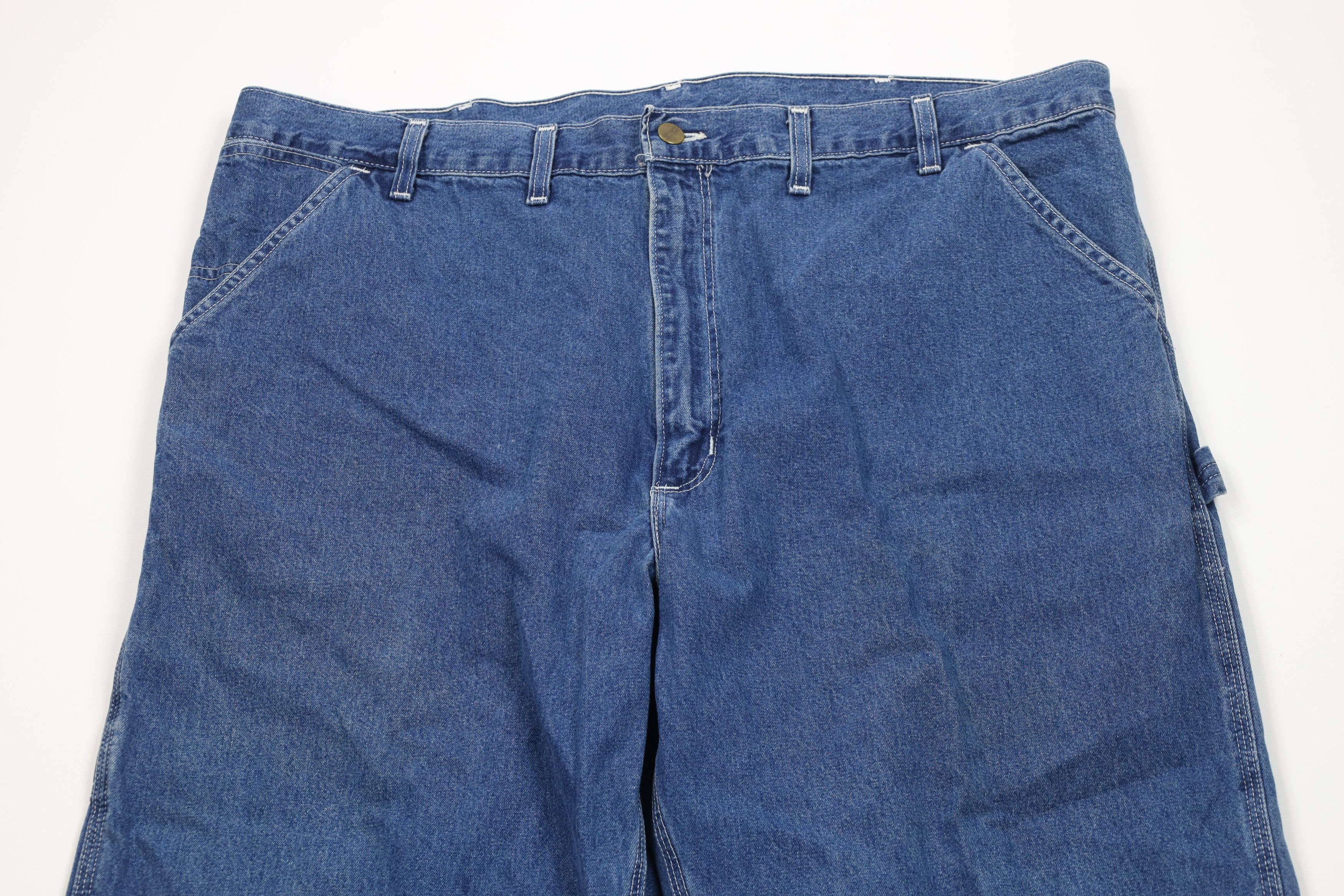 Dickies Vintage 90s Dickies Spell Wide Leg Dungaree Jeans Blue USA Size US 44 / EU 60 - 2 Thumbnail