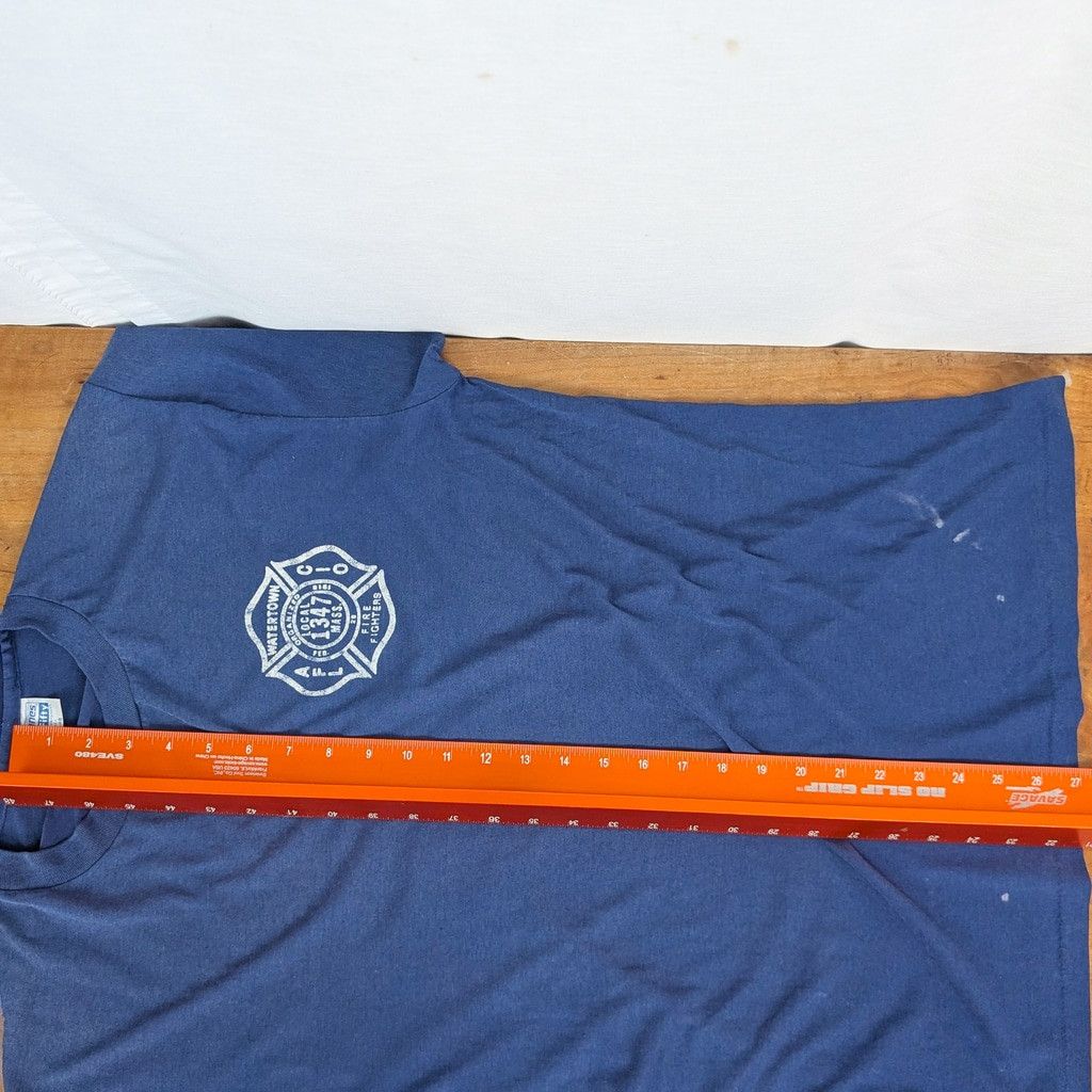 Hanes × Vintage Single Stitch Vtg. Watertown MA Fire Department Union Shirt Size US L / EU 52-54 / 3 - 5 Thumbnail