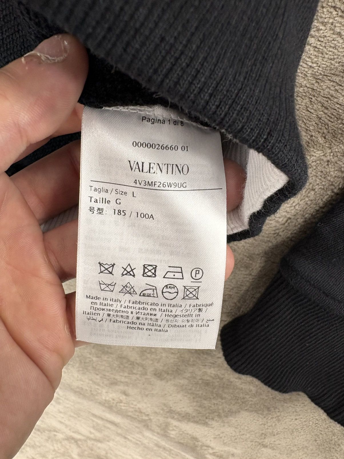 Valentino Valentino Garavani Hoodie / Pullover Men Black Size US L / EU 52-54 / 3 - 4 Thumbnail