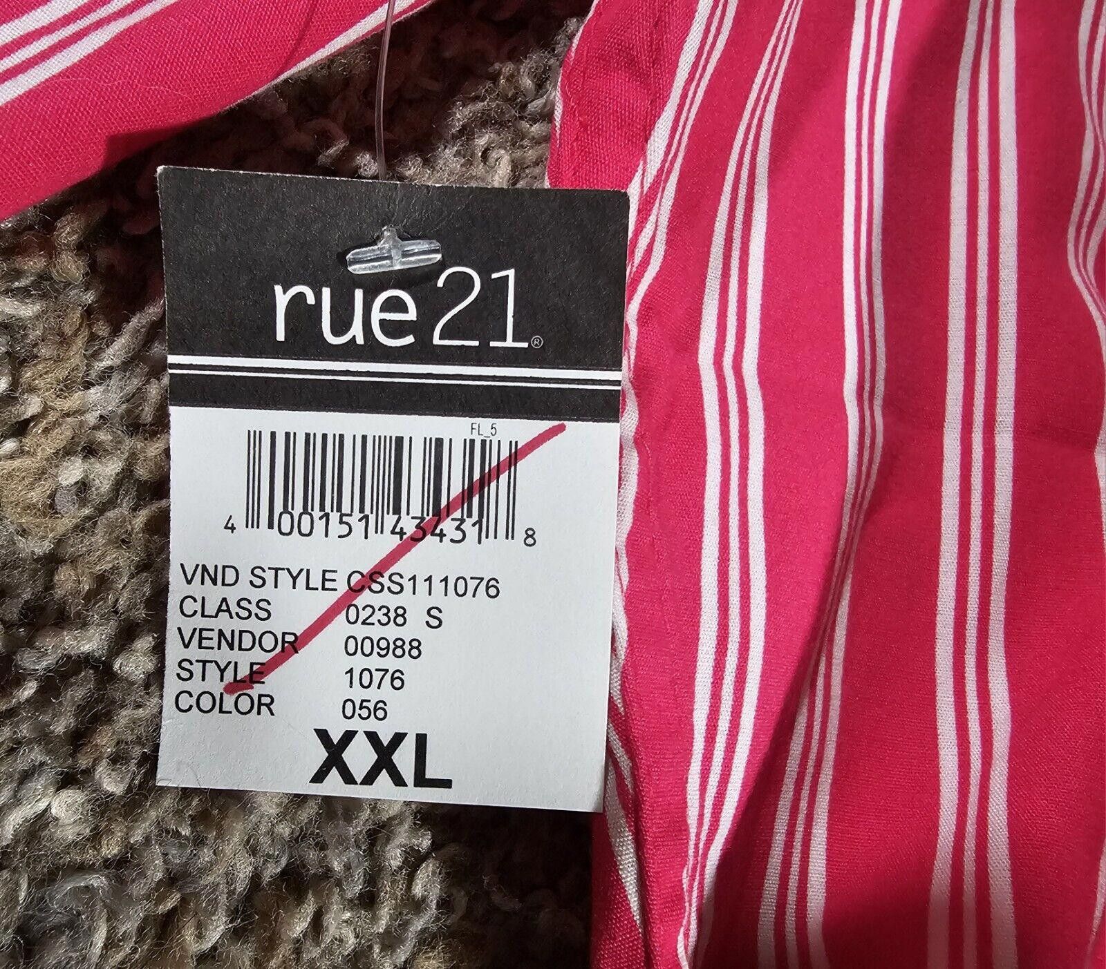 Designer Carbon Athletic Rue 21 Button Shirt Men's XXL Pink & White Size US XXL / EU 58 / 5 - 3 Thumbnail
