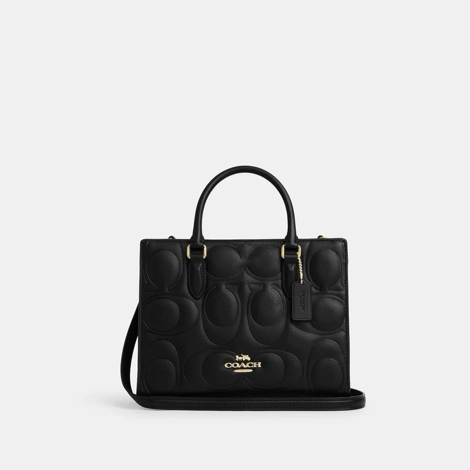 Coach NWT Coach Maggie Small Tote Bag Leather Black CY670 Size ONE SIZE - 8 Thumbnail