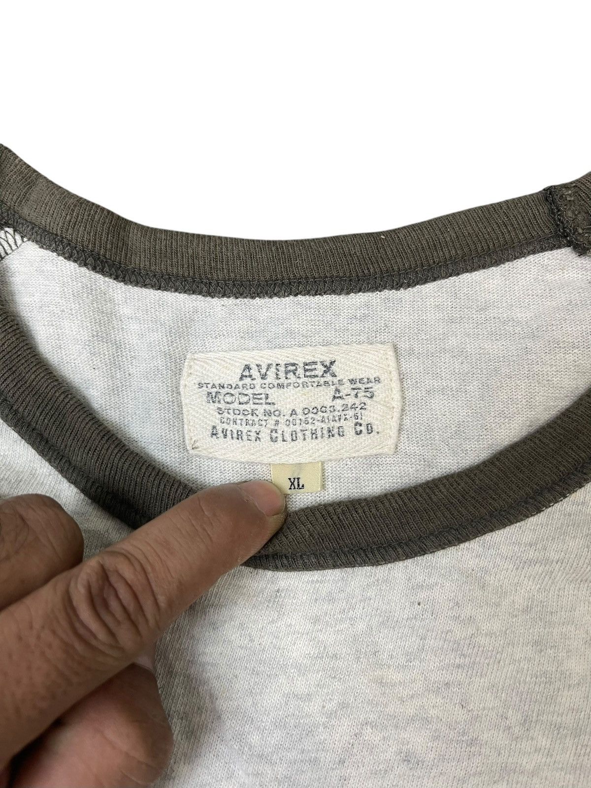 Avirex Vintage Avirex Army Air Force Long Sleeve Tshirt Size US XL / EU 56 / 4 - 4 Thumbnail