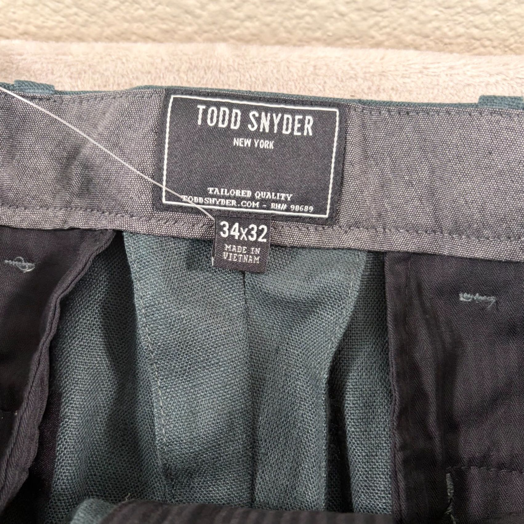 Todd Snyder Todd Snyder Pants in Poseidon 100% Linen Straight Fit 34x32 NWT Button Zip Classic Dress Trousers Men Size US 34 / EU 50 - 2 Thumbnail