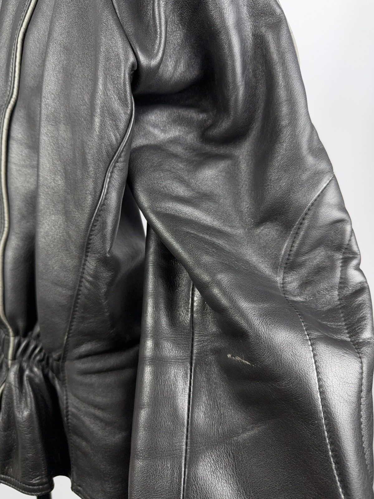 Other Vintage Schwabenleder German Biker Jacket Quilted Leather Size US L / EU 52-54 / 3 - 13 Thumbnail