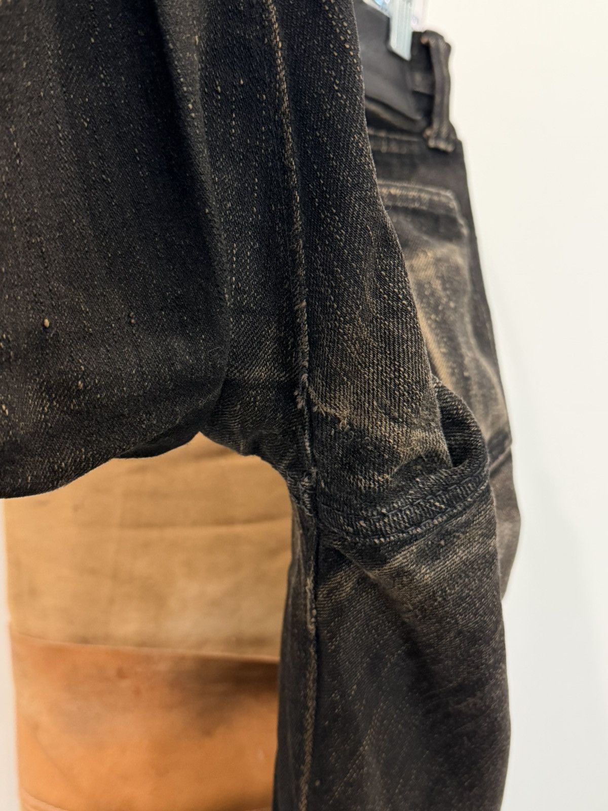 Pure Blue Japan Tea Core Dyed Black Selvedge Jeans - TCD-003-BK Size US 30 / EU 46 - 7 Thumbnail