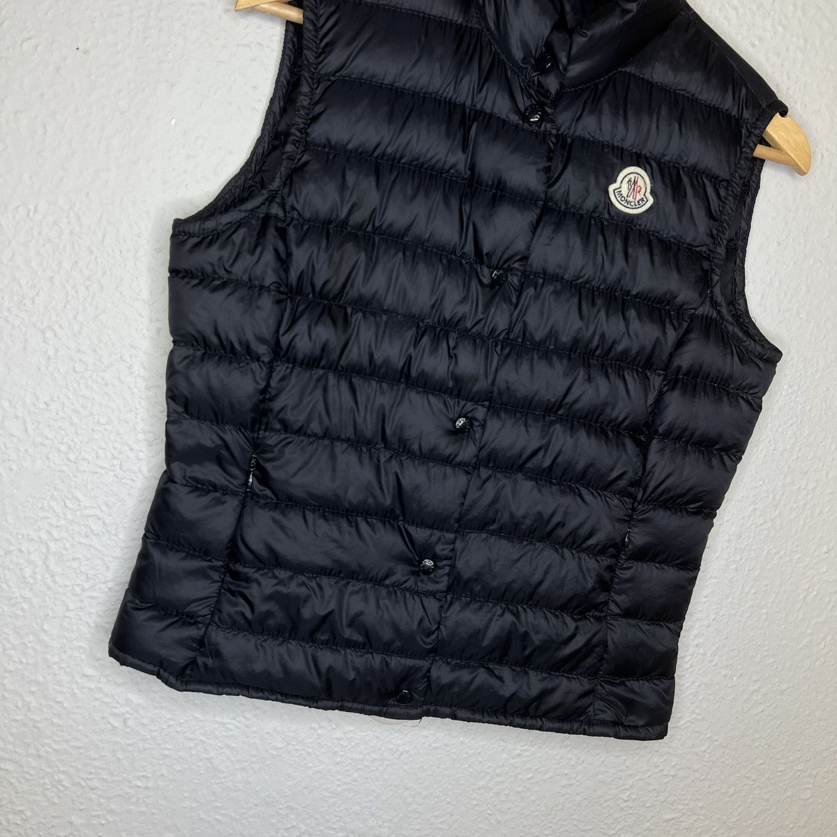 Designer × Moncler Moncler Puffer Down Vest Gilet Jacket Logo Black Retro Y2K Size M / US 6-8 / IT 42-44 - 2 Thumbnail
