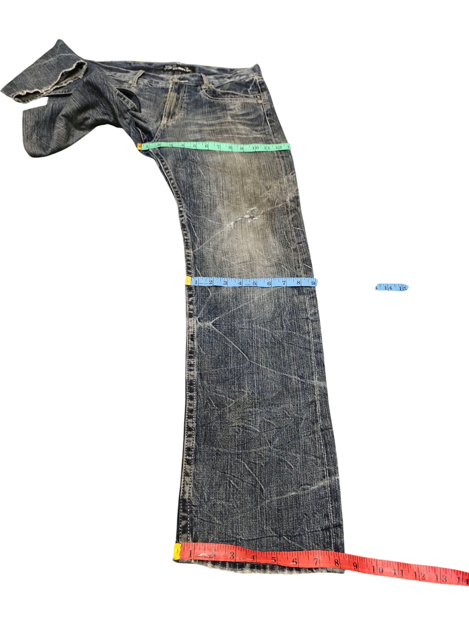 Undercover Japanese Brand Oririn Clawmark Distress Faded Denim Jeans Size US 34 / EU 50 - 15 Thumbnail