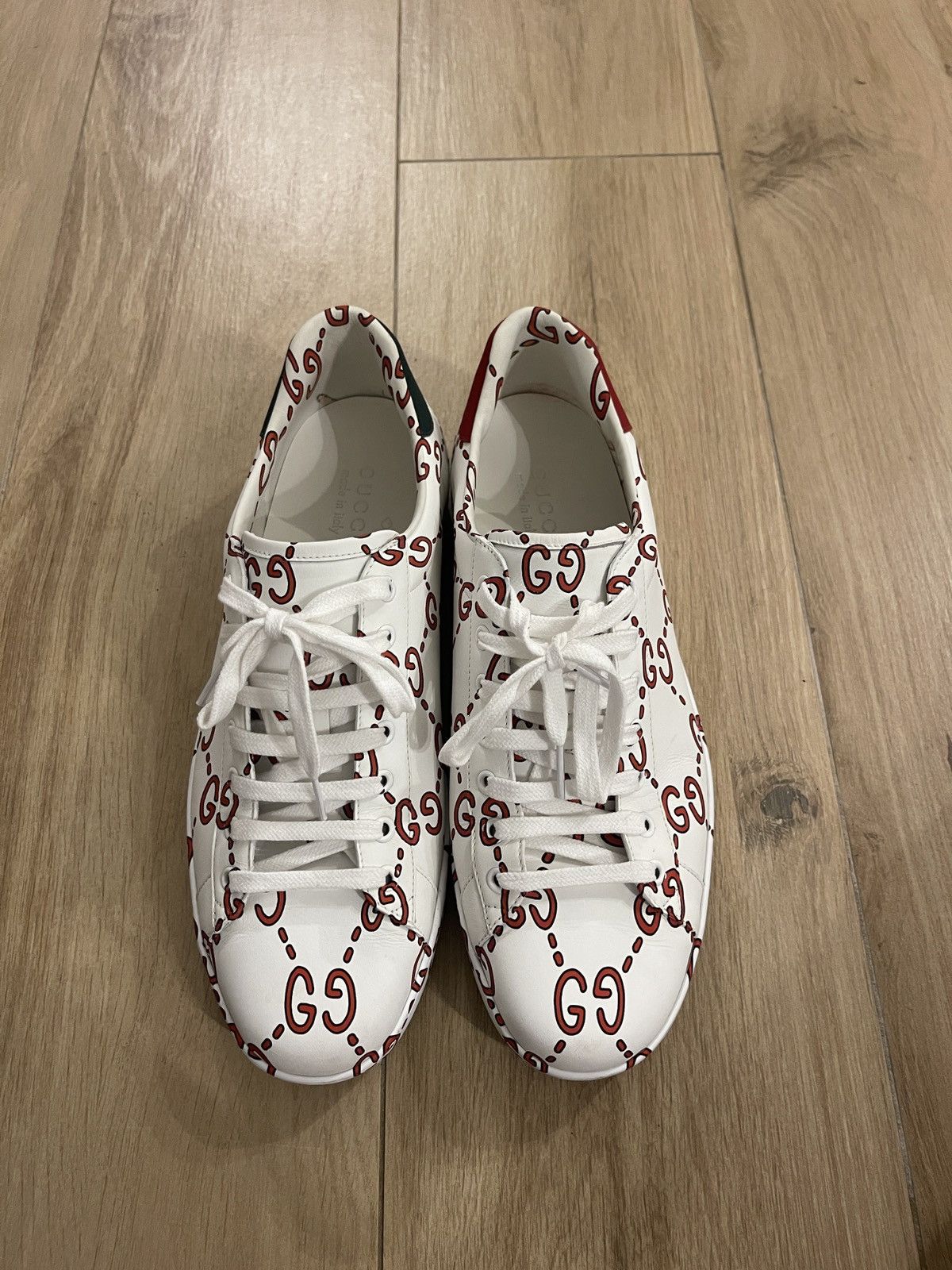 Gucci Gucci ace monogram sneakers | Grailed