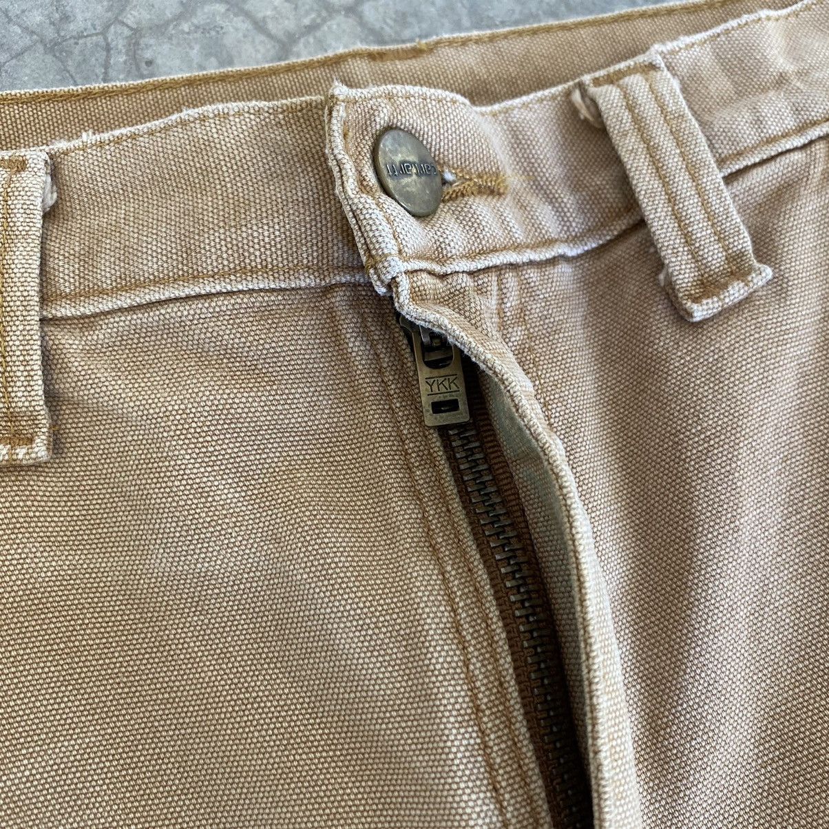 Carhartt VTG Carhartt Double Knee Faded Tan Splatter Painter Pants Size US 33 - 12 Thumbnail