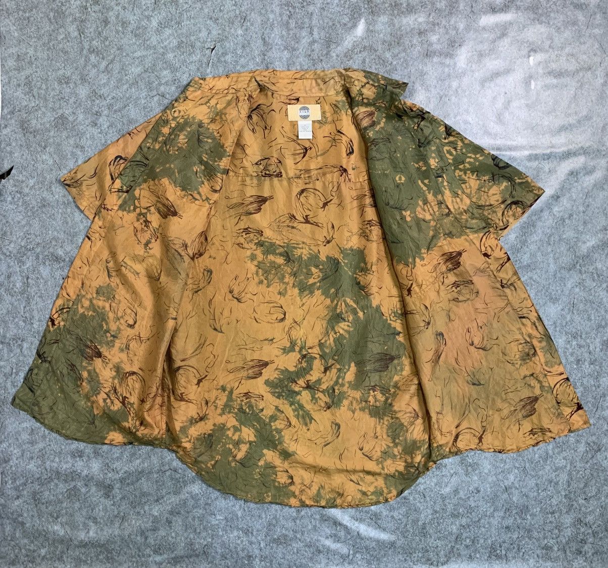 SikSilk Rare Design Vintage Silk Uomo Short Sleeve Button Ups Shirt Size US S / EU 44-46 / 1 - 3 Thumbnail