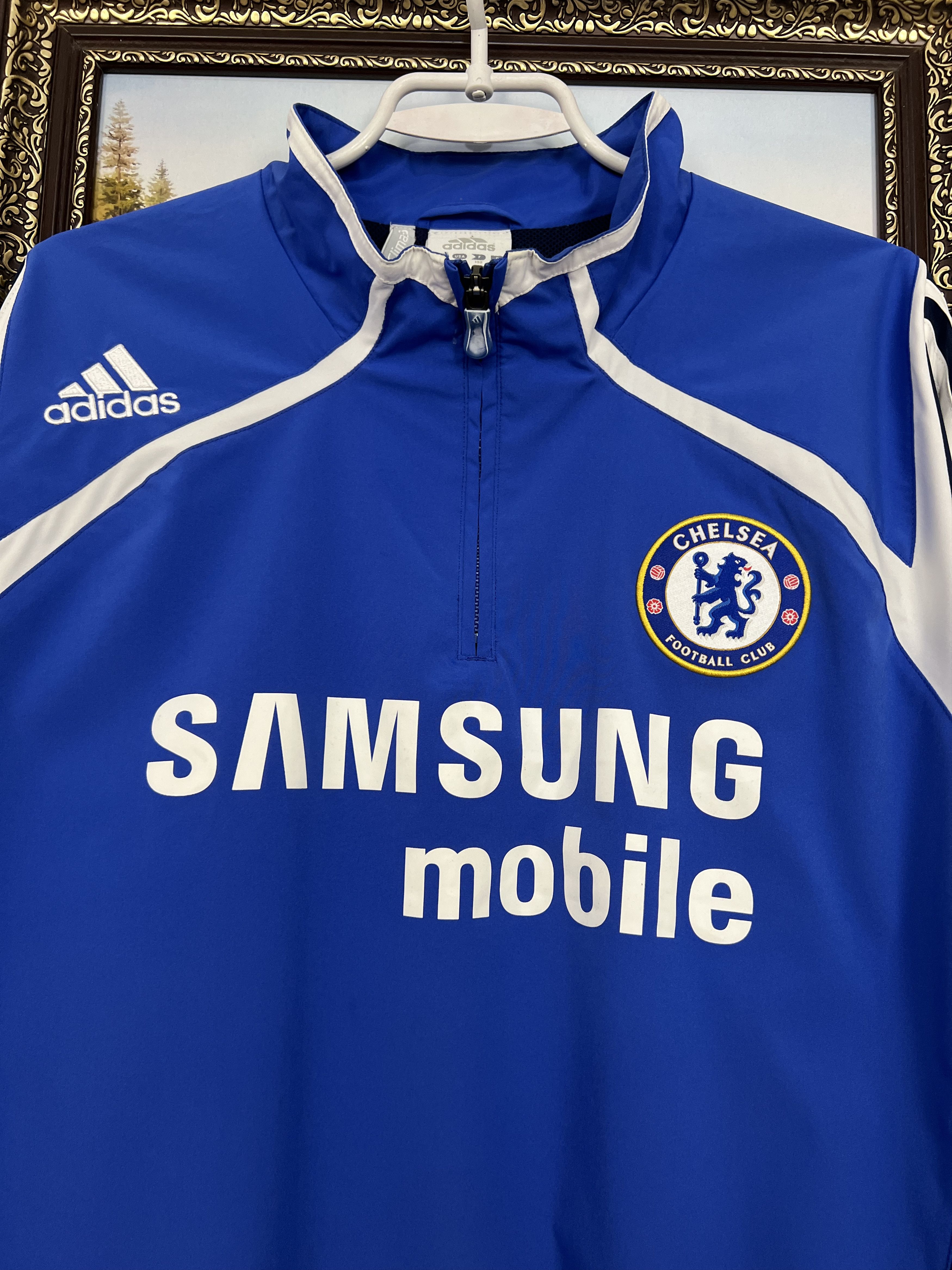 Adidas Vintage Adidas Chelsea Football Train Sweatshirt Soccer Size US L / EU 52-54 / 3 - 3 Thumbnail