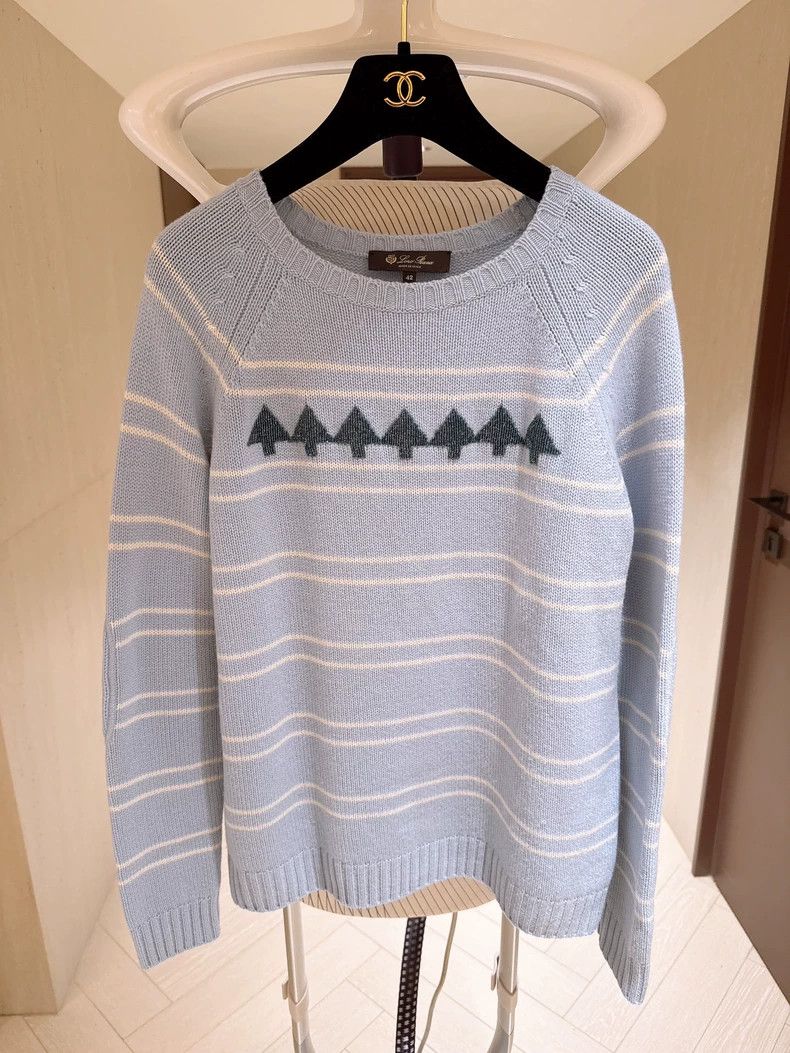 Loro Piana LORO PIANA Christmas tree cashmere sweater Size L / US 10 / IT 46 - 1 Thumbnail