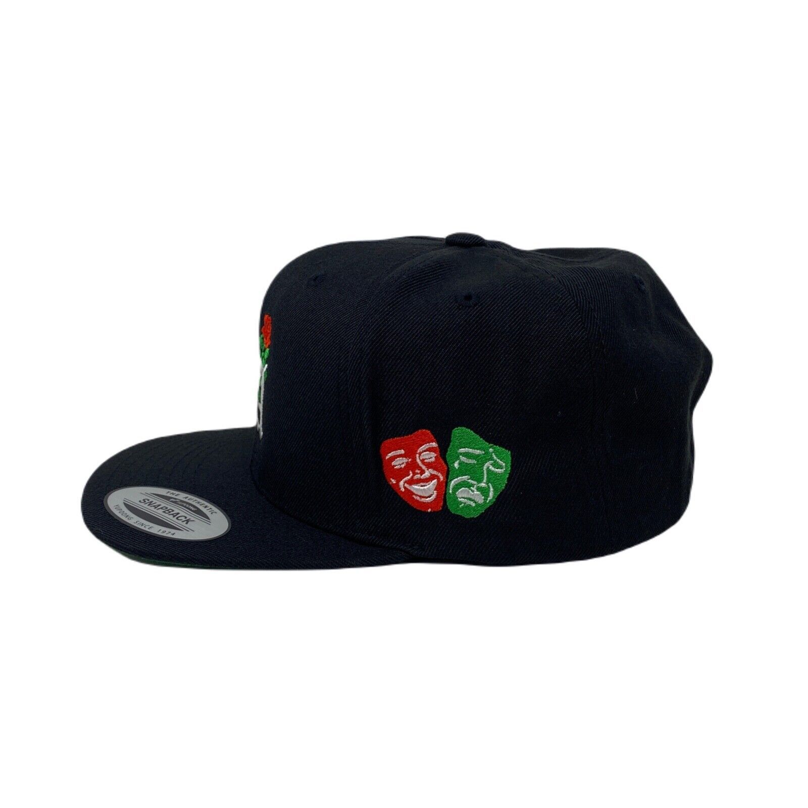 Other Los Angeles Laugh Now RED Cry Later GREEN Masks Snapback Hat Size ONE SIZE - 6 Thumbnail