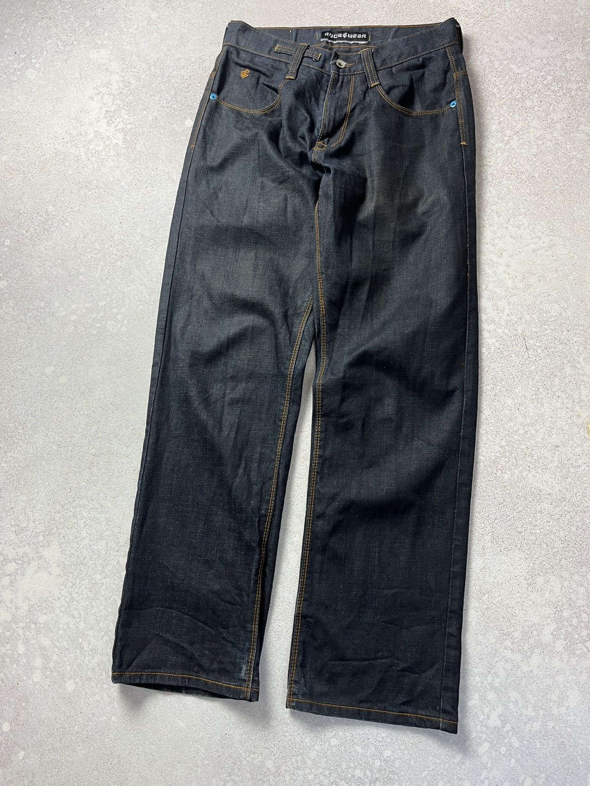 Rocawear Rocawear Big Logo Jeans Mens Baggy Fit Denim Hip Hop Y2K Size US 30 / EU 46 - 4 Thumbnail